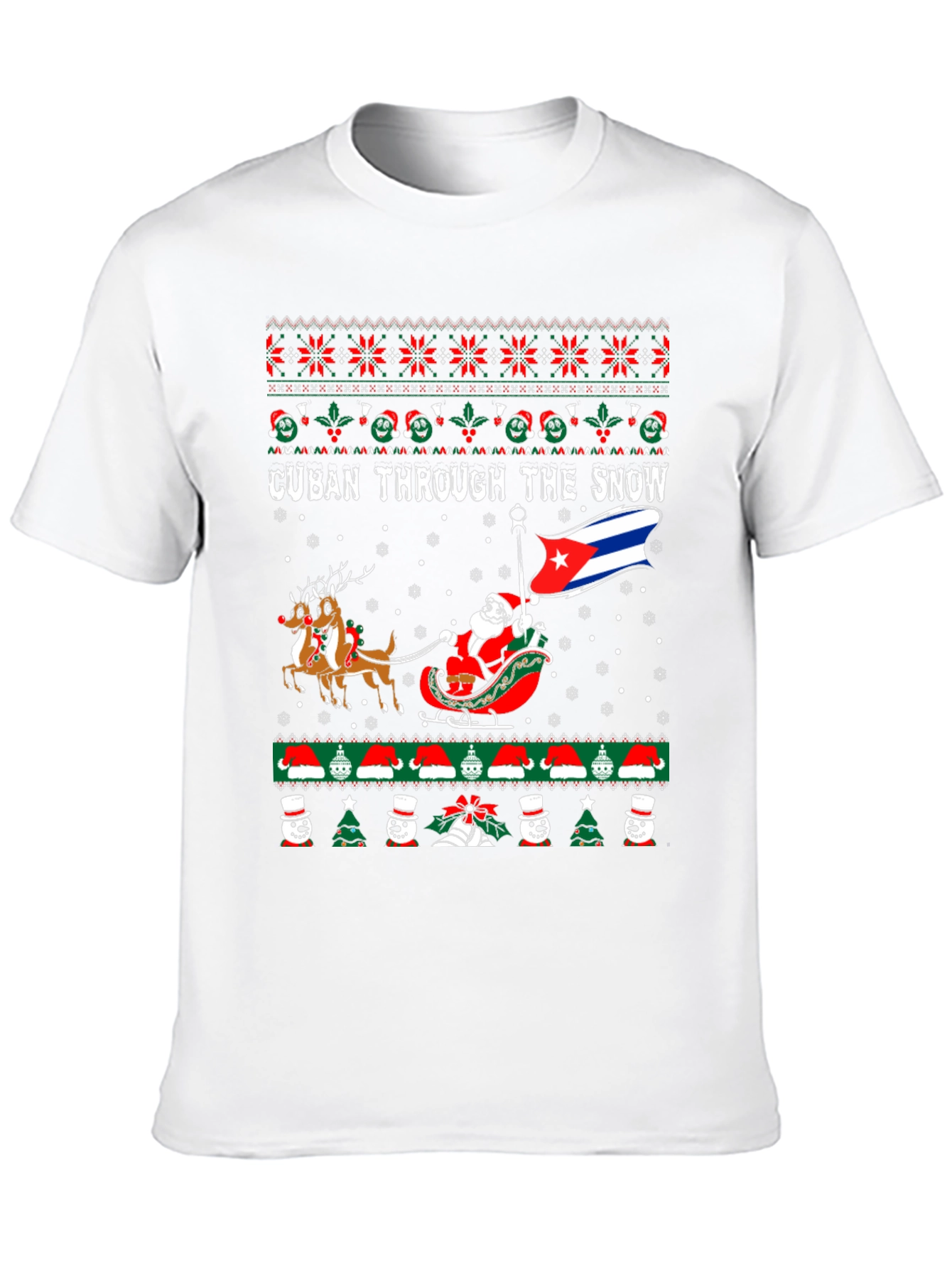 Cuban Through The Snow Christmas T-Shirt
