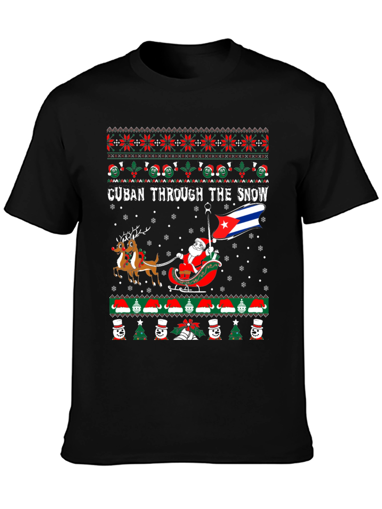 Cuban Through The Snow Christmas T-Shirt