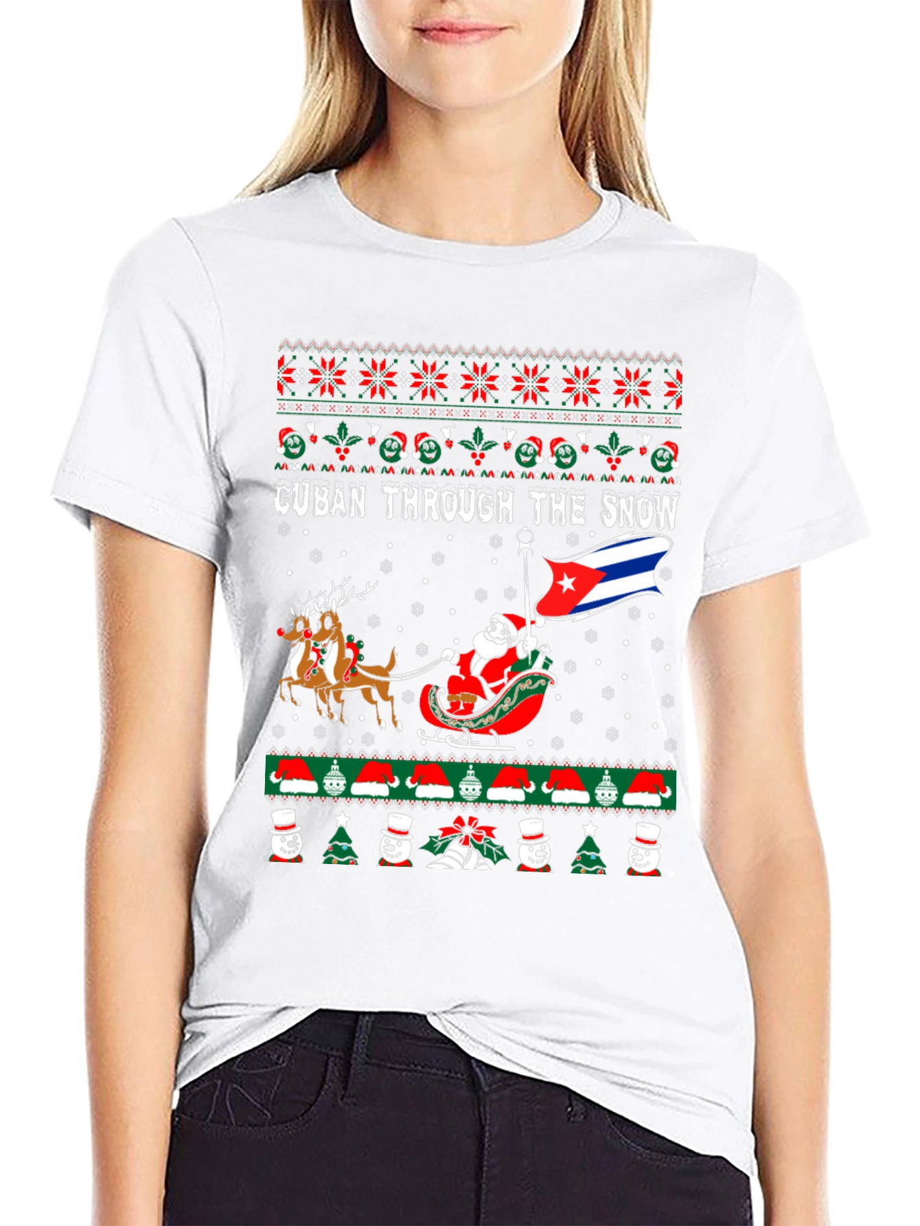 Cuban Through The Snow Christmas T-Shirt