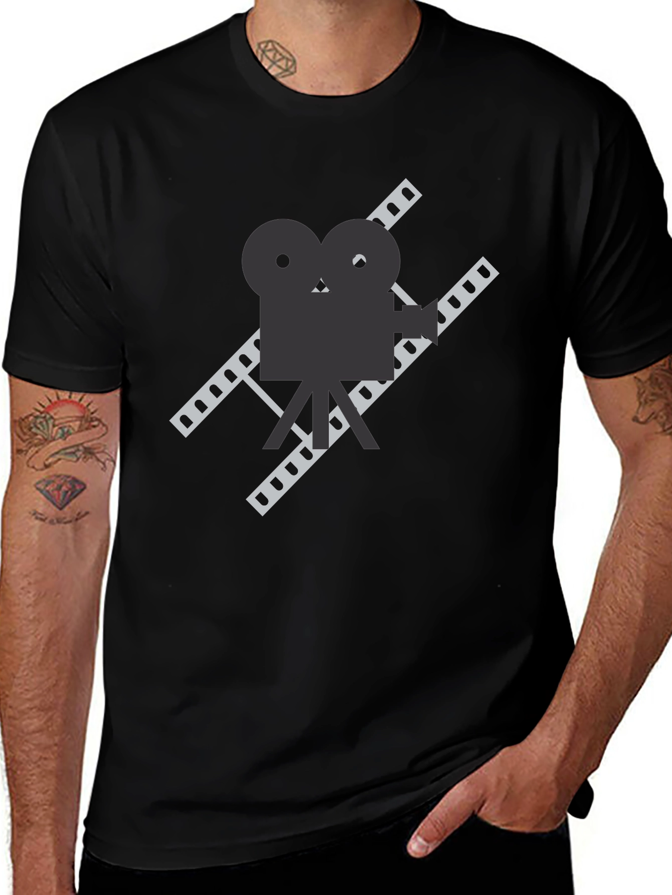 Retro Film Camera T-Shirt - Classic Movie Lover Tee