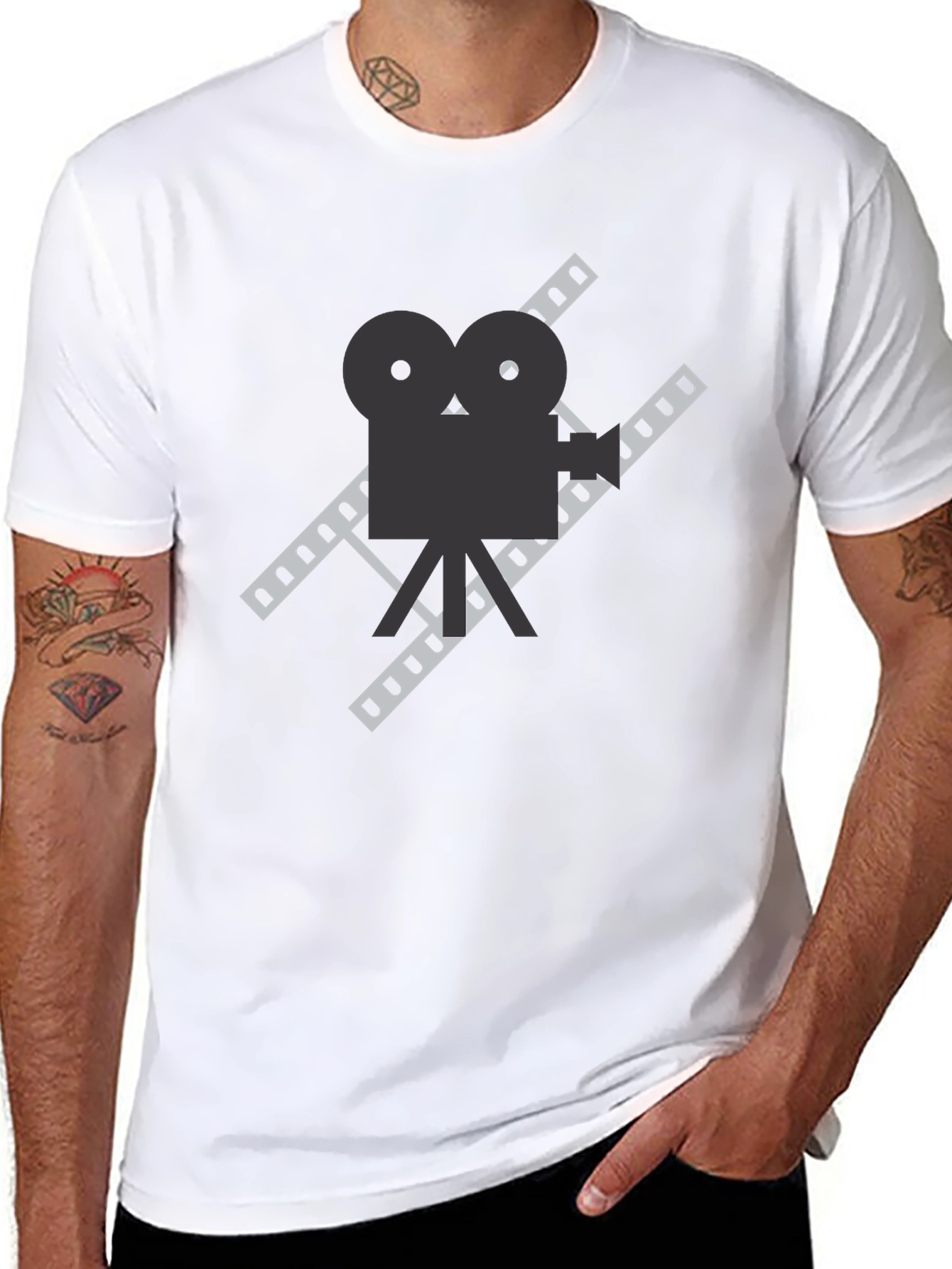 Retro Film Camera T-Shirt - Classic Movie Lover Tee