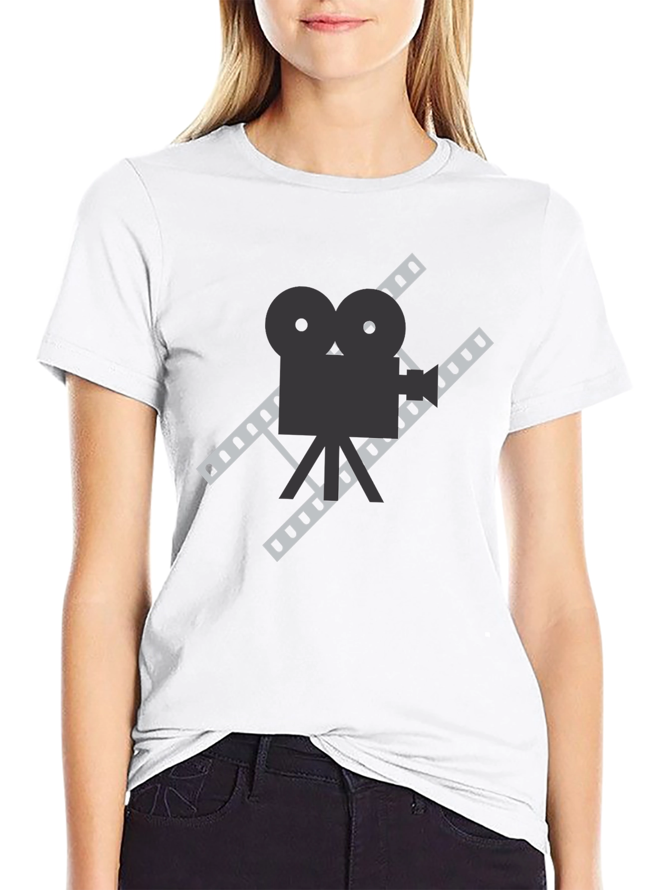 Retro Film Camera T-Shirt - Classic Movie Lover Tee