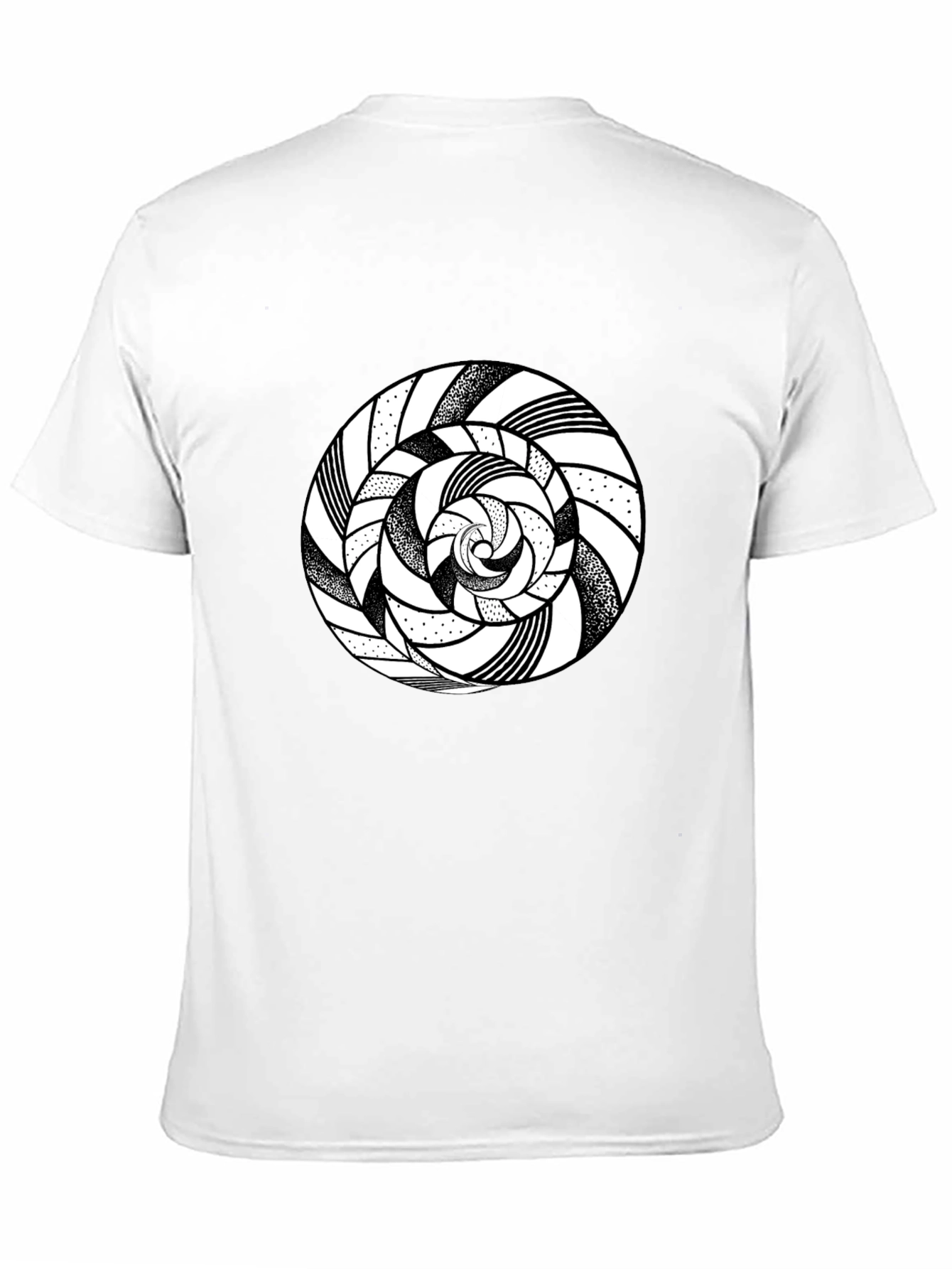 Abstract Circle Graphic Tee - Mens Black T-Shirt