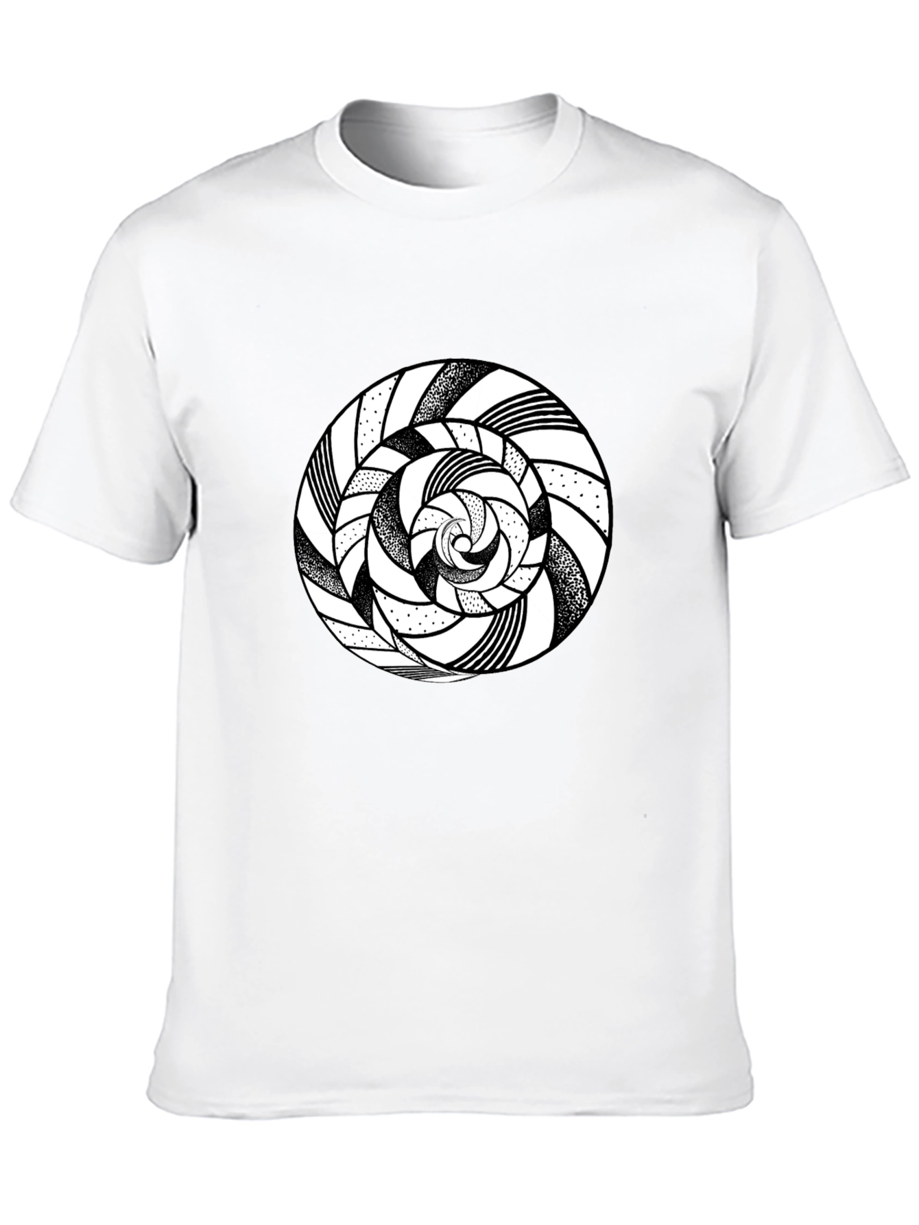 Abstract Circle Graphic Tee - Mens Black T-Shirt