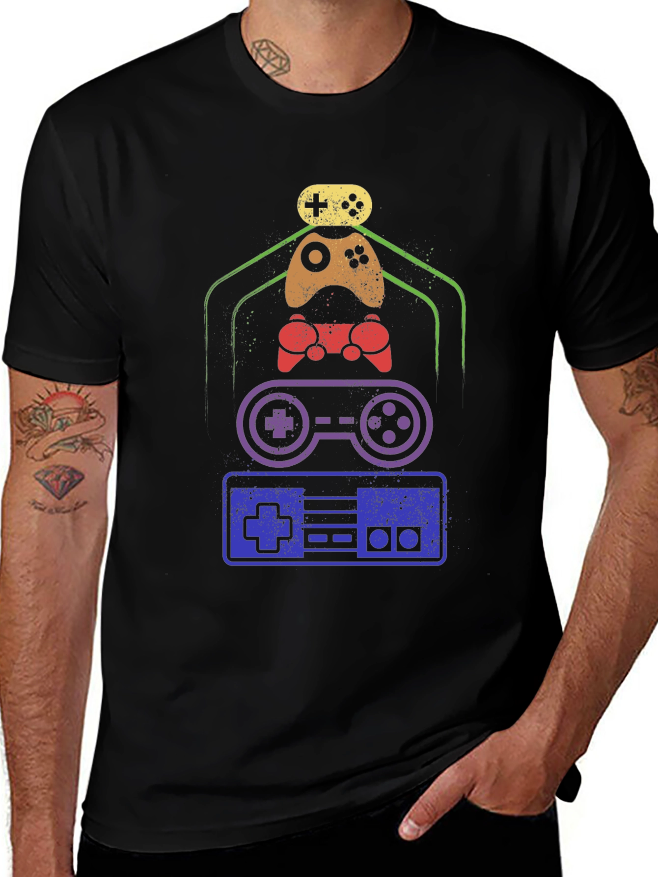 Retro Gaming Controller T-Shirt - Classic Gamer Tee