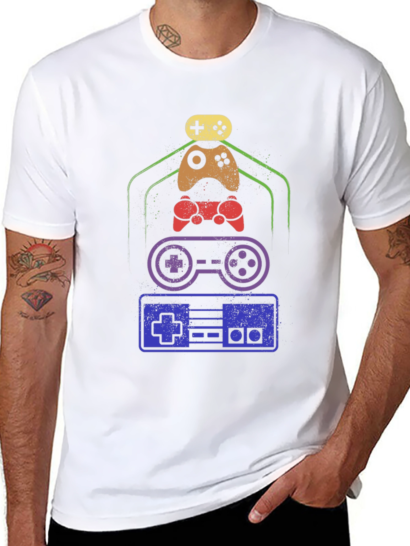 Retro Gaming Controller T-Shirt - Classic Gamer Tee