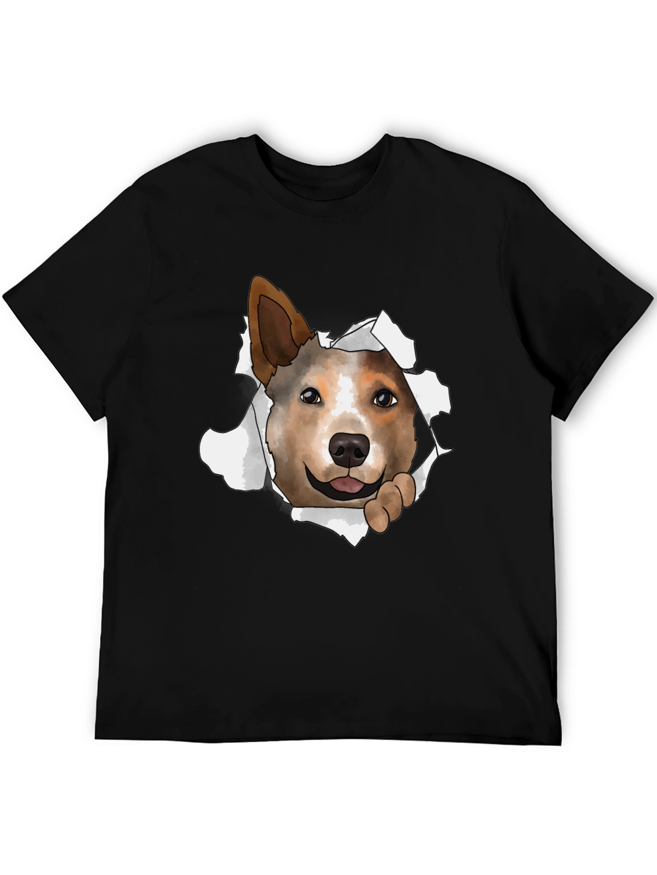 Dog Peeking Through T-Shirt