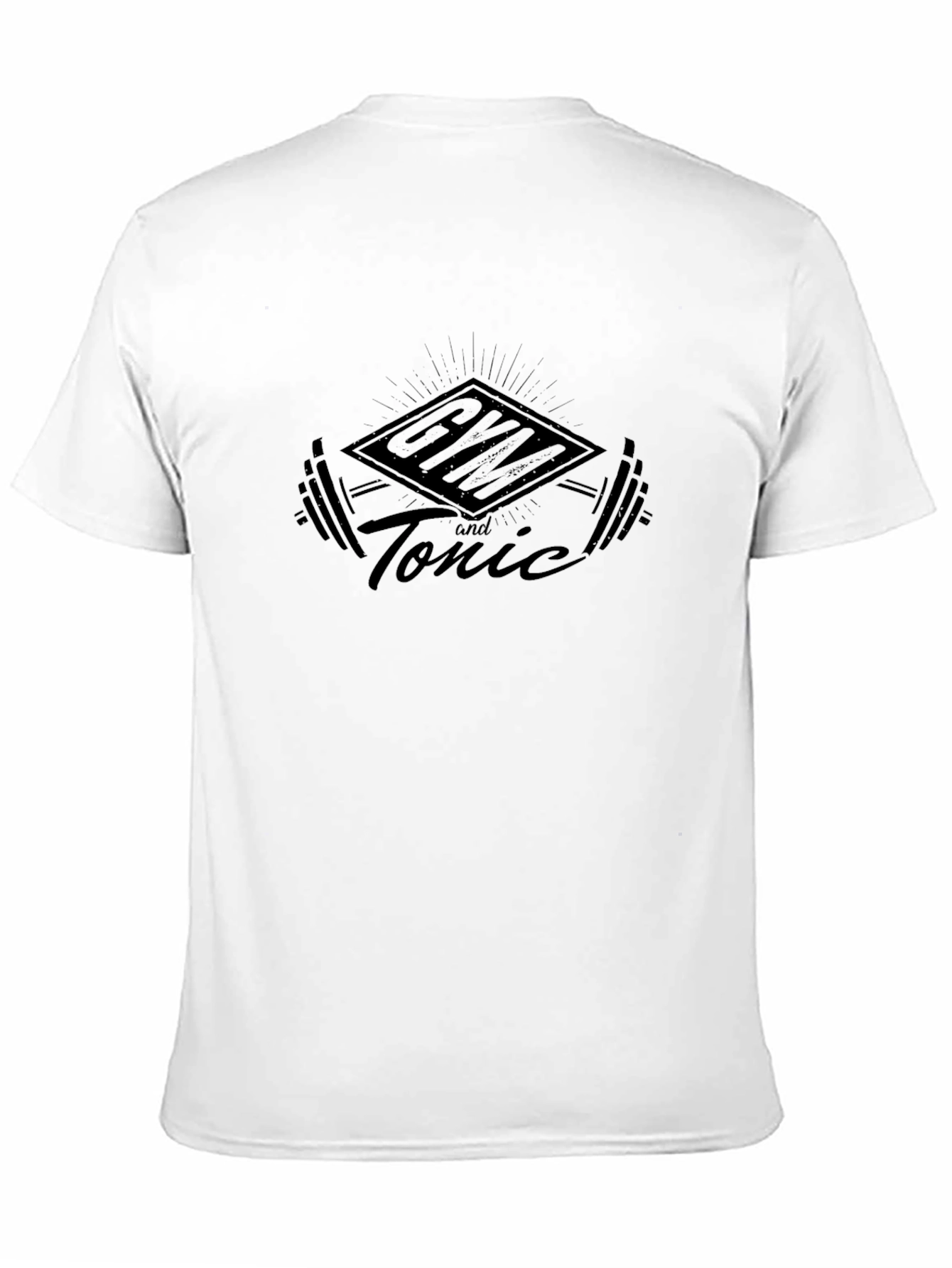 Gym and Tonic Black T-Shirt - Fitness & Cocktails