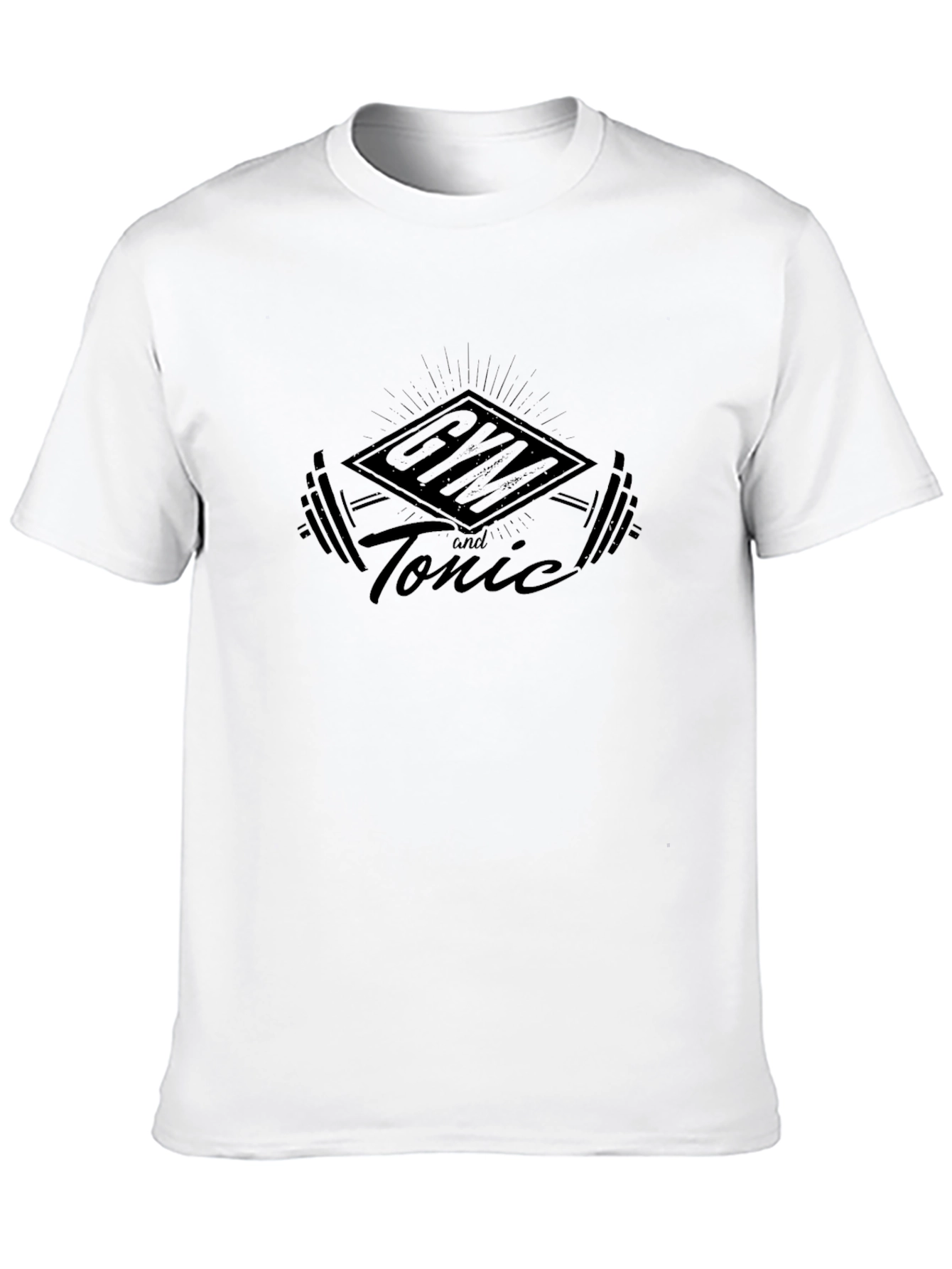 Gym and Tonic Black T-Shirt - Fitness & Cocktails