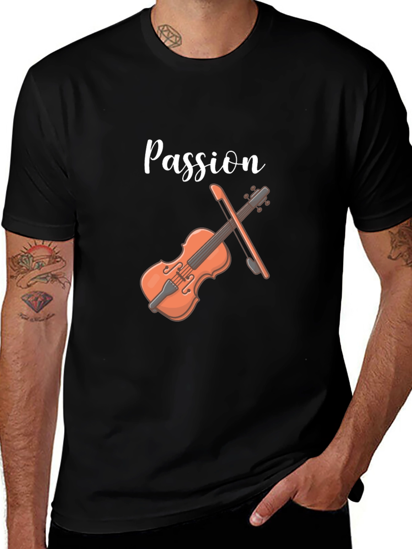 Passion Violin T-Shirt - Musical Graphic Tee