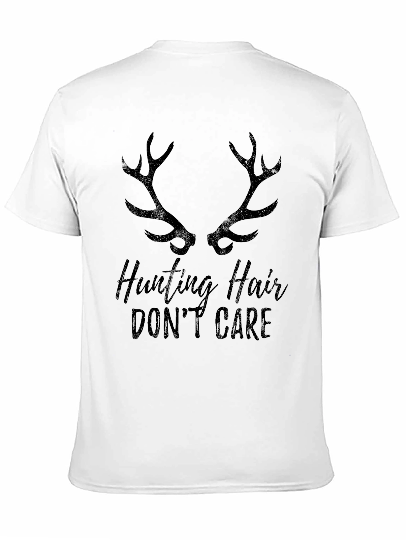 Hunting Hair Dont Care Black Graphic Tee