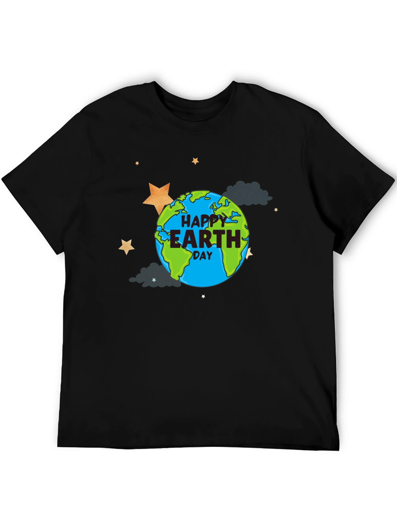 Happy Earth Day Graphic T-Shirt - Black
