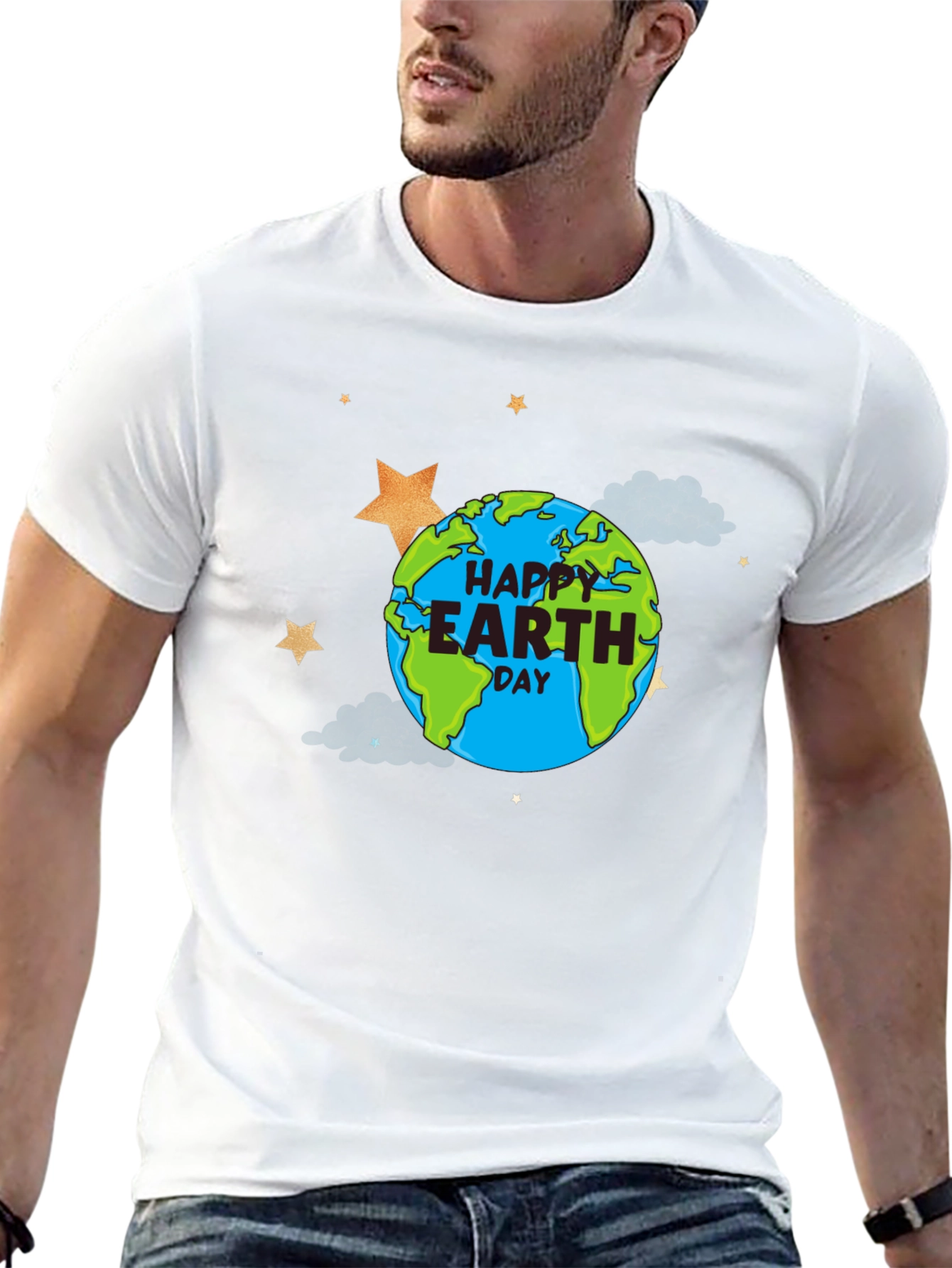 Happy Earth Day Graphic T-Shirt - Black