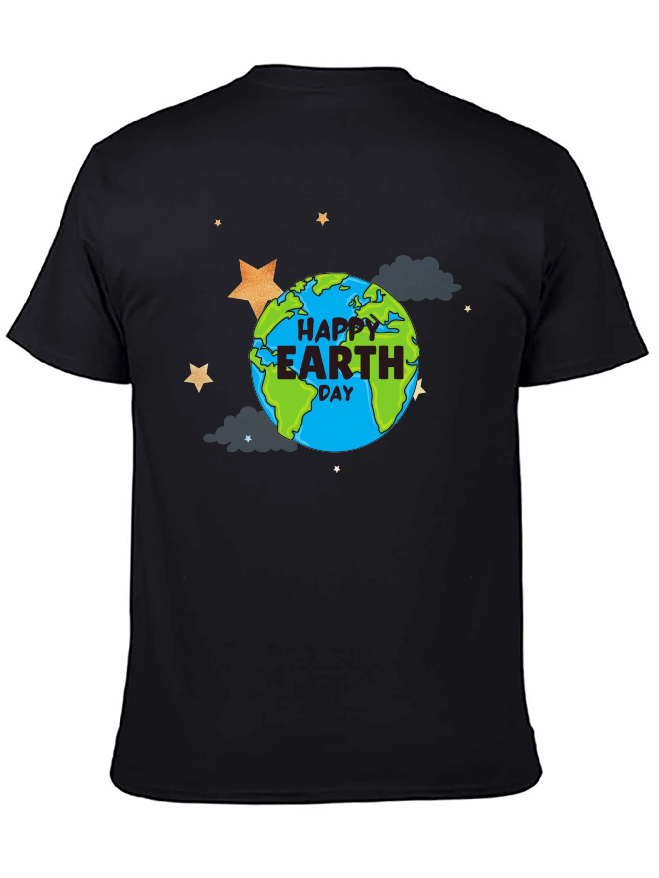Happy Earth Day Graphic T-Shirt - Black