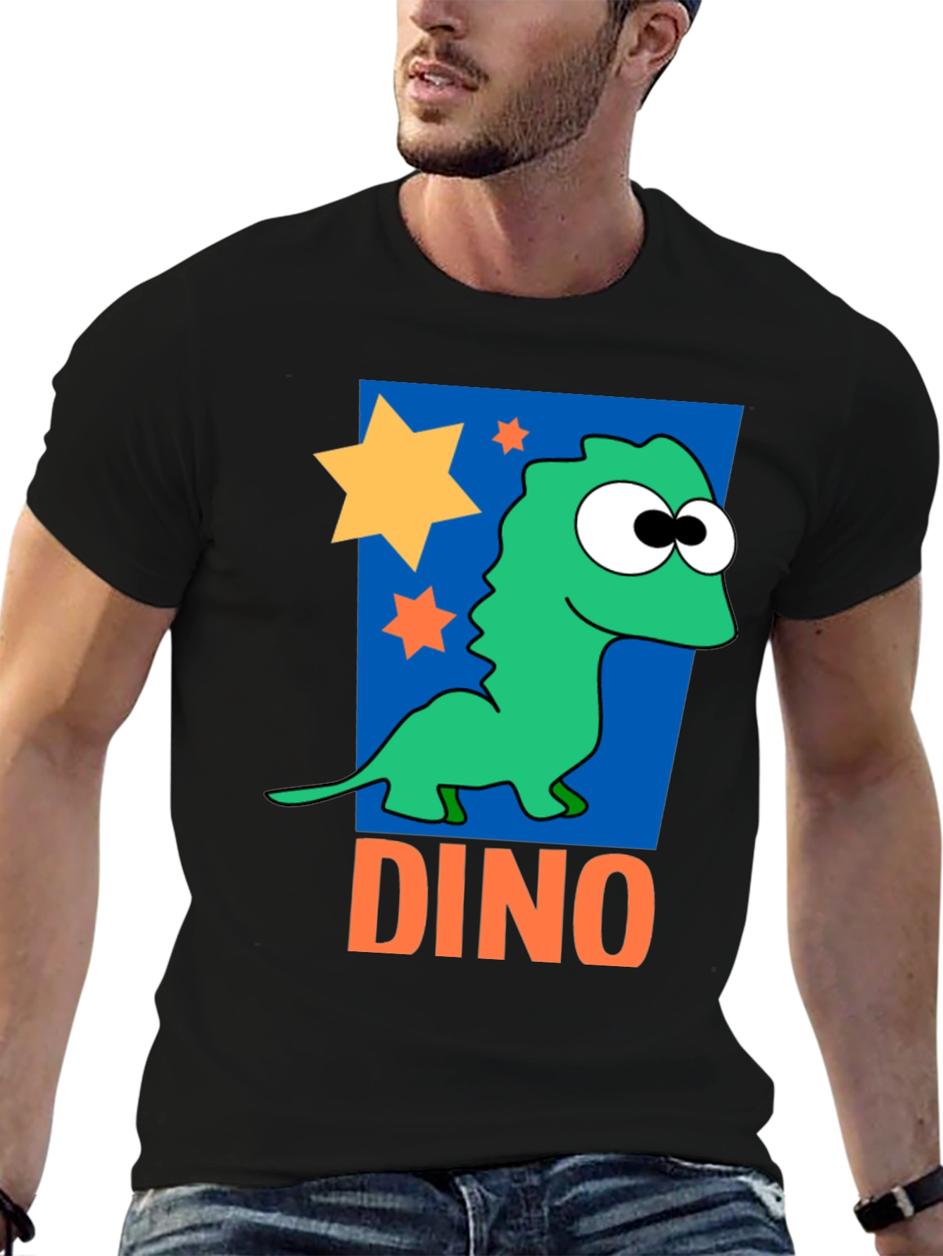 Retro Dino Graphic Tee - Cartoon Dinosaur Shirt