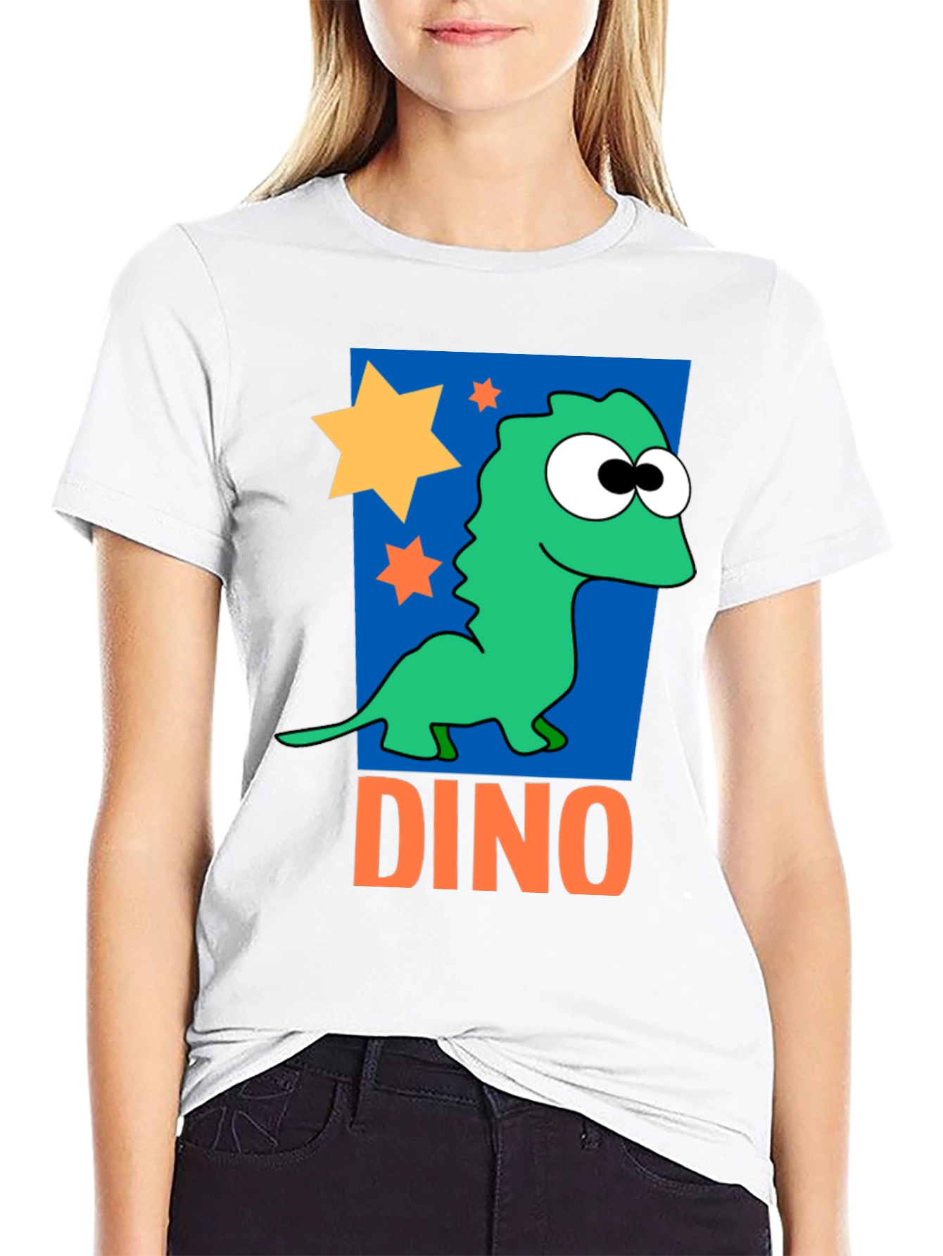 Retro Dino Graphic Tee - Cartoon Dinosaur Shirt