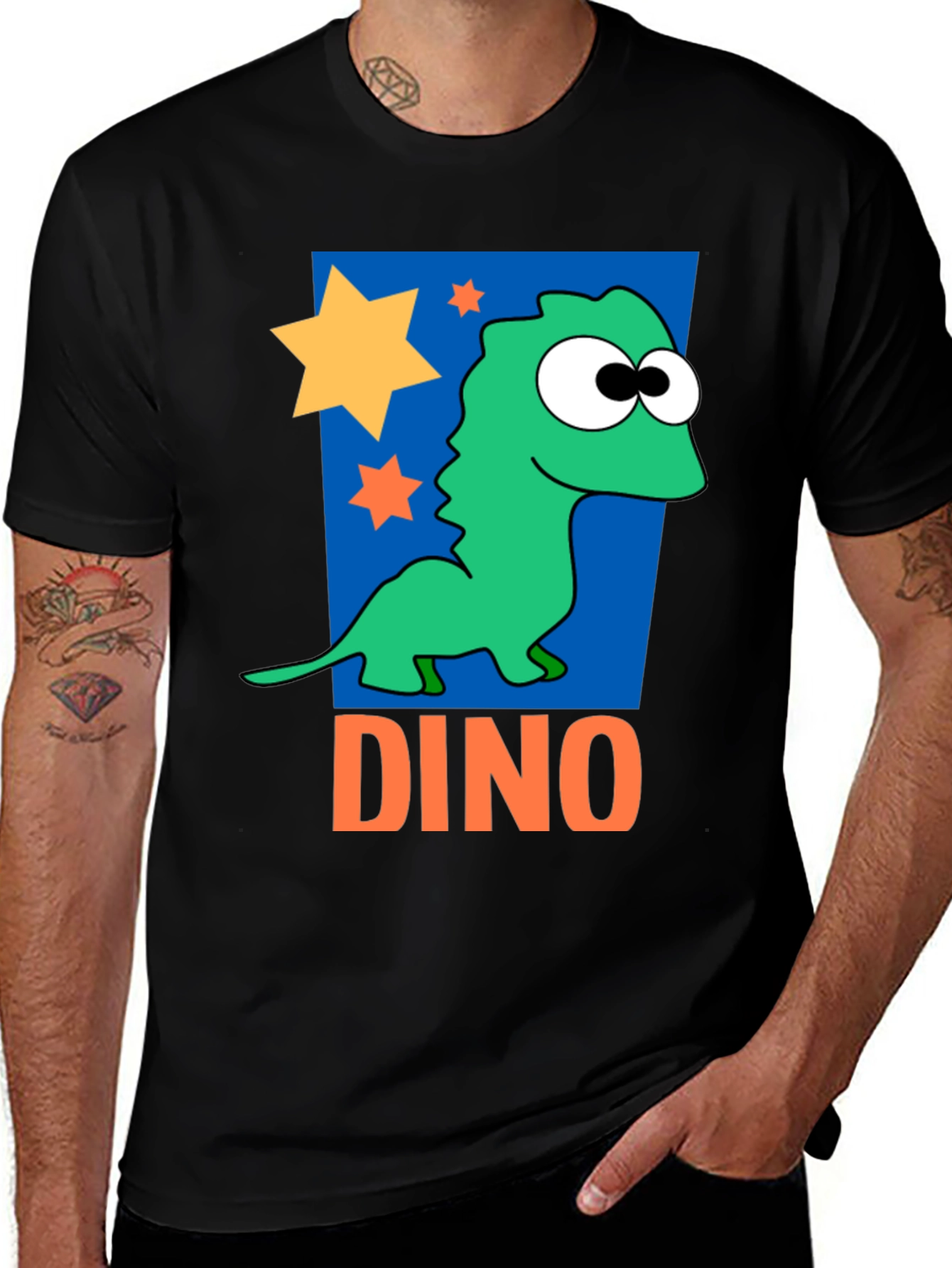 Retro Dino Graphic Tee - Cartoon Dinosaur Shirt
