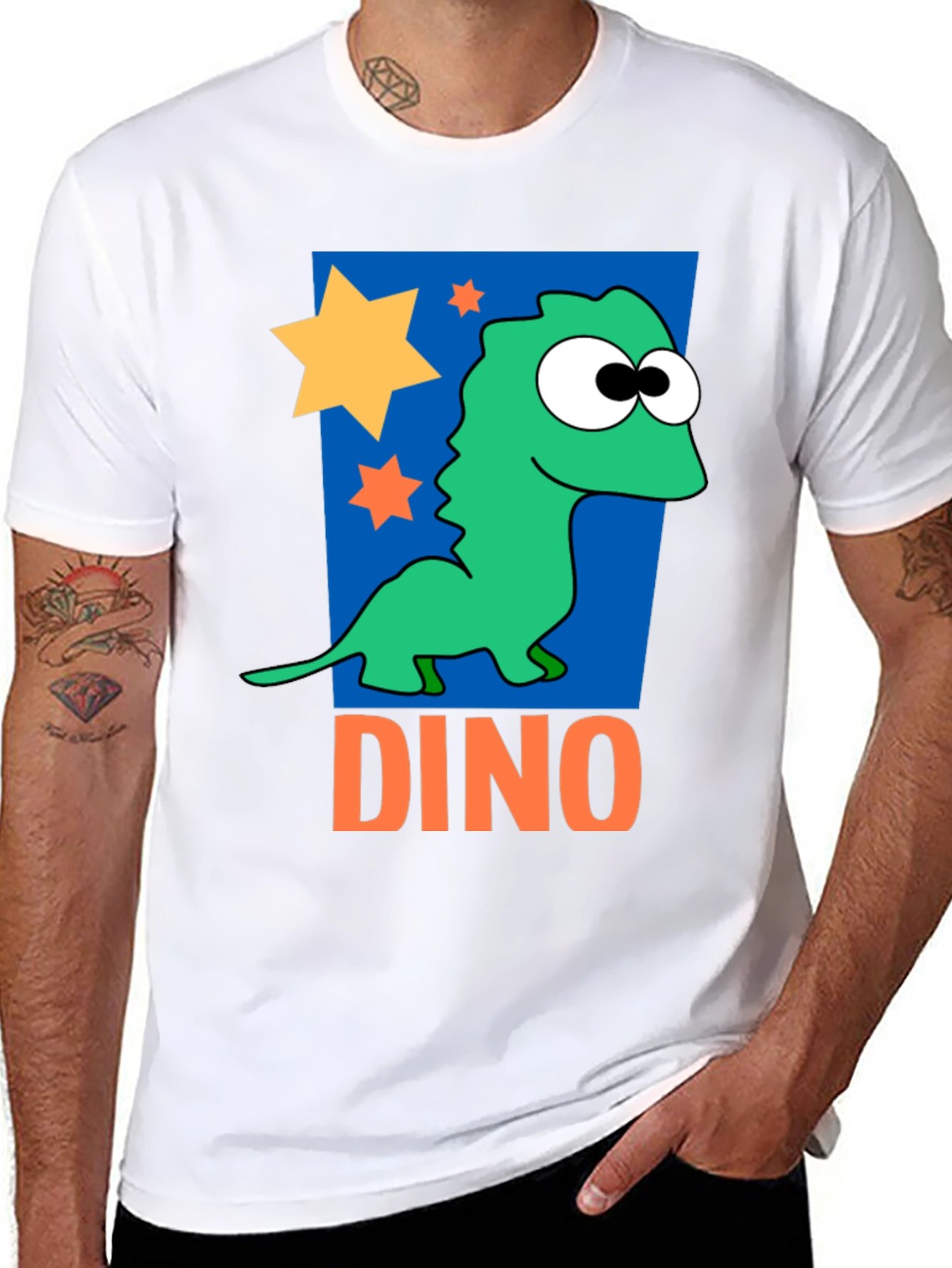 Retro Dino Graphic Tee - Cartoon Dinosaur Shirt