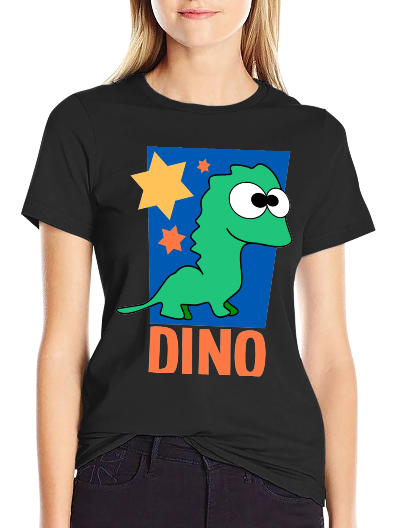 Retro Dino Graphic Tee - Cartoon Dinosaur Shirt