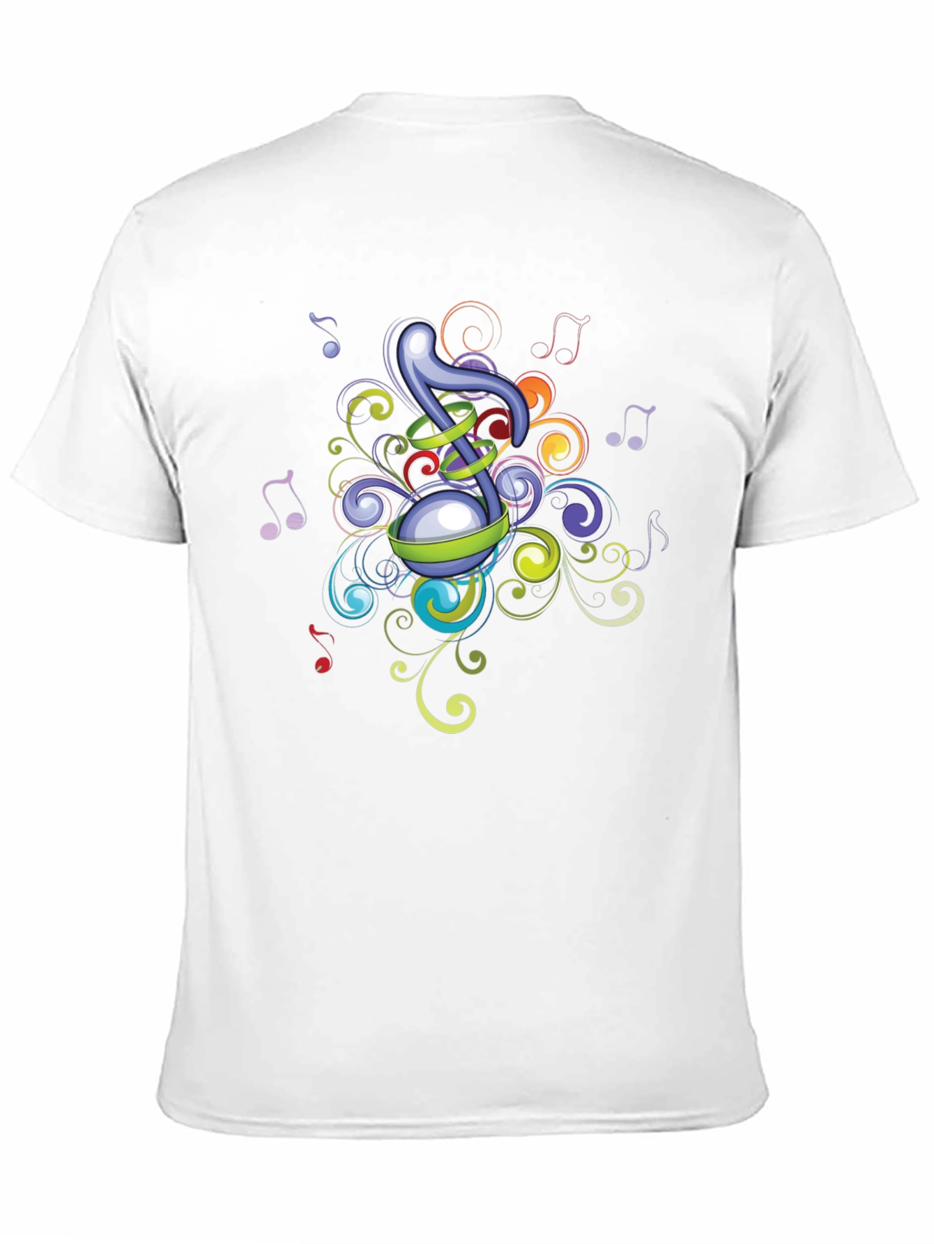Musical Note Graphic Black T-Shirt