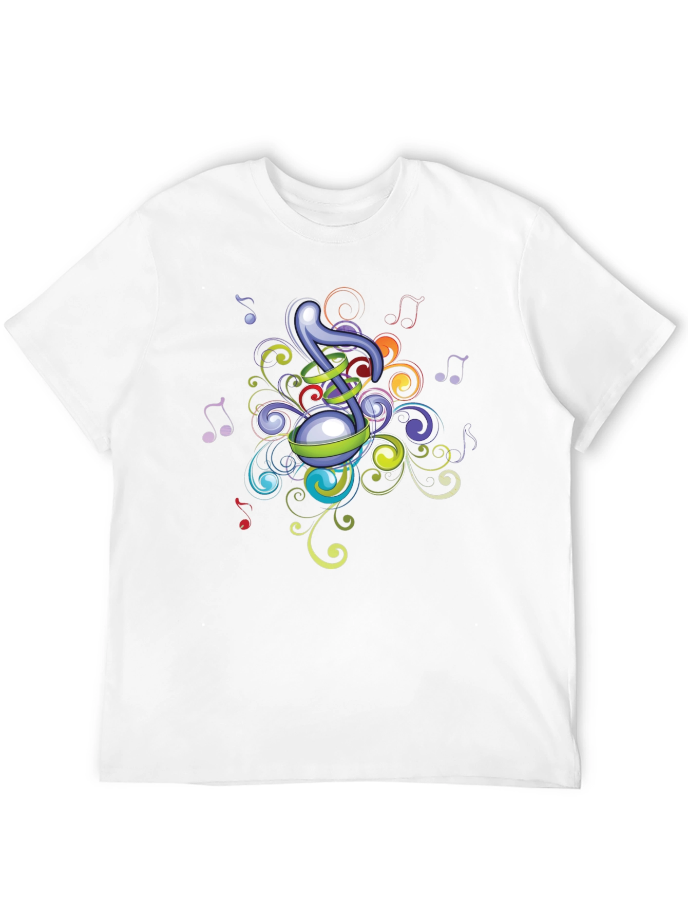 Musical Note Graphic Black T-Shirt