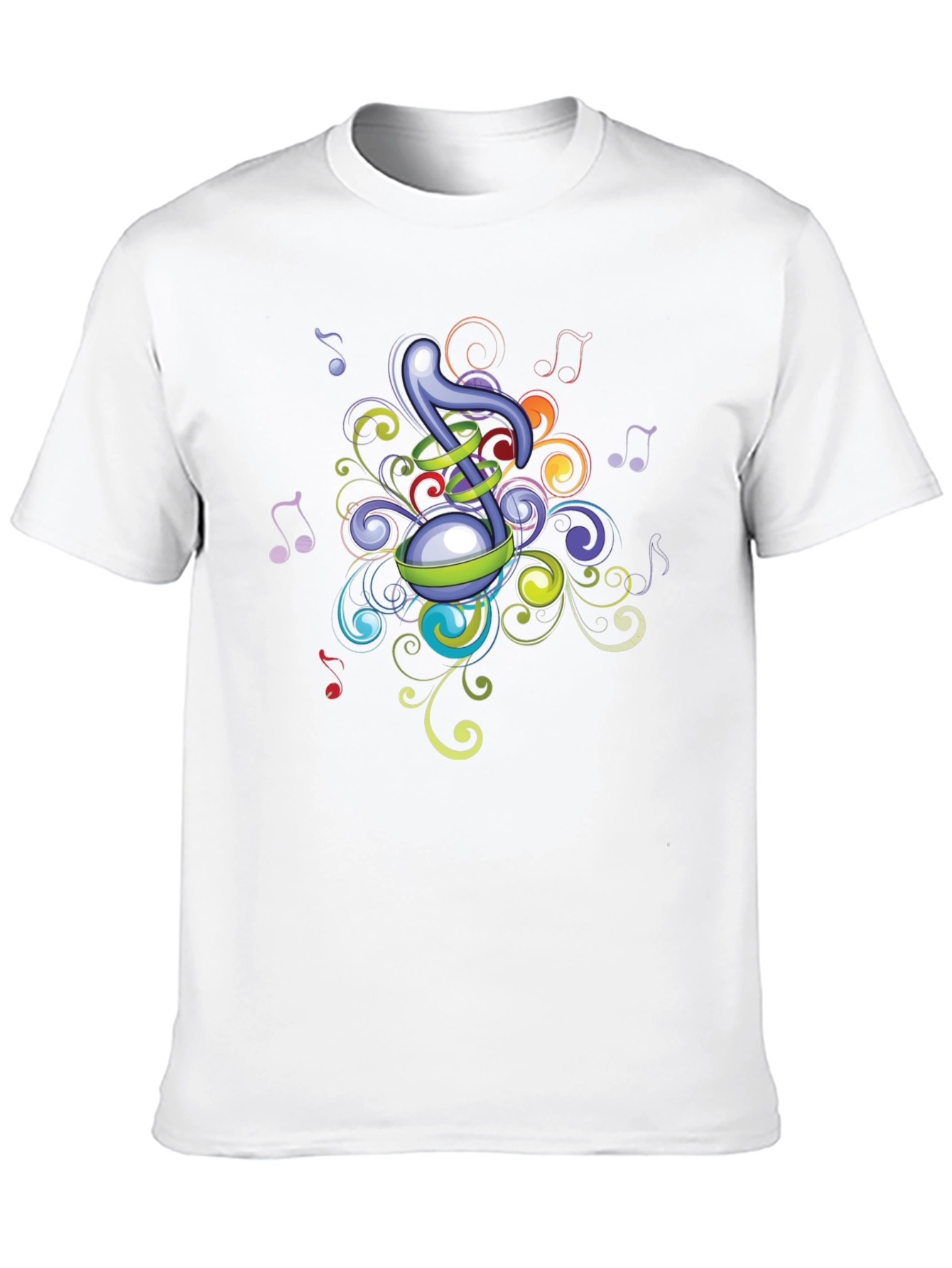 Musical Note Graphic Black T-Shirt