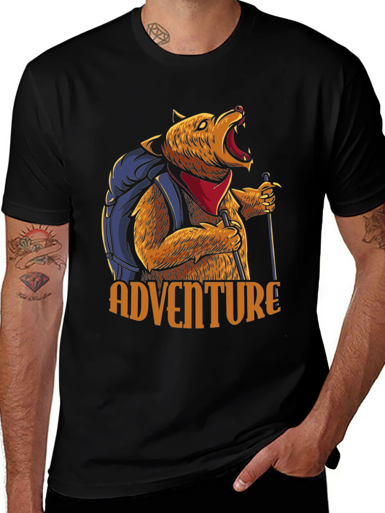 Adventure Bear T-Shirt - Hiking Graphic Tee