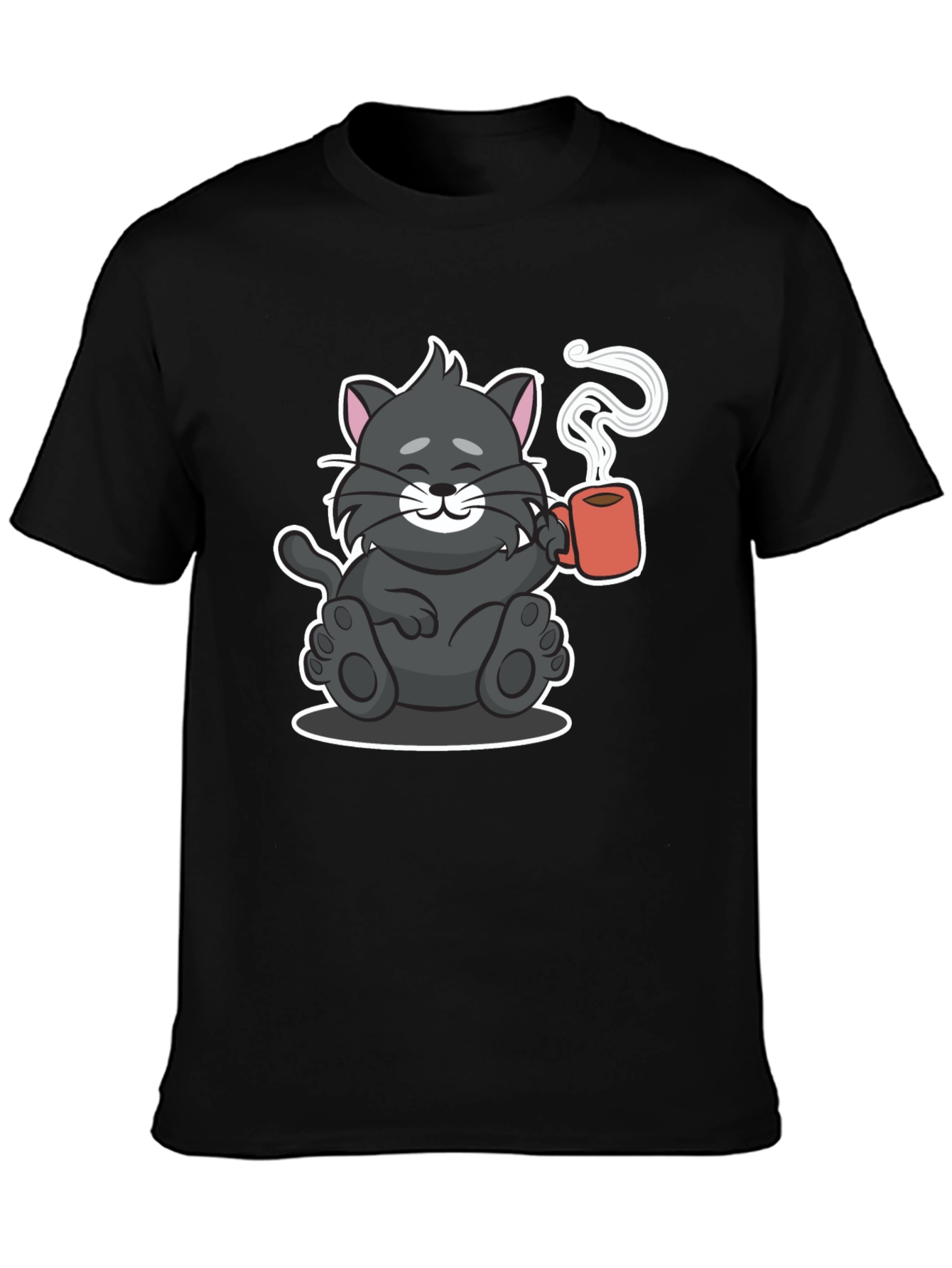 Cute Cat Coffee Lover T-Shirt