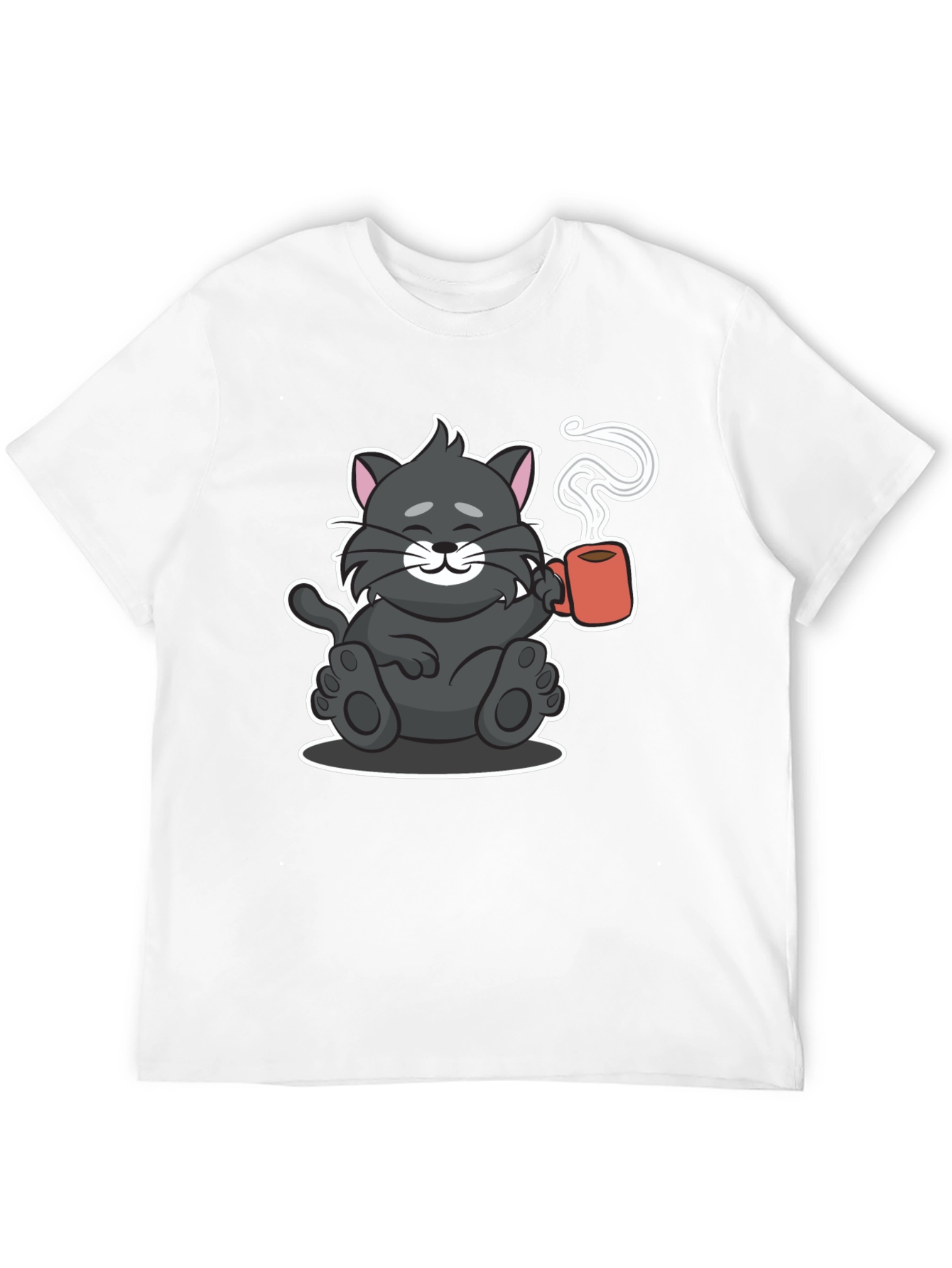 Cute Cat Coffee Lover T-Shirt