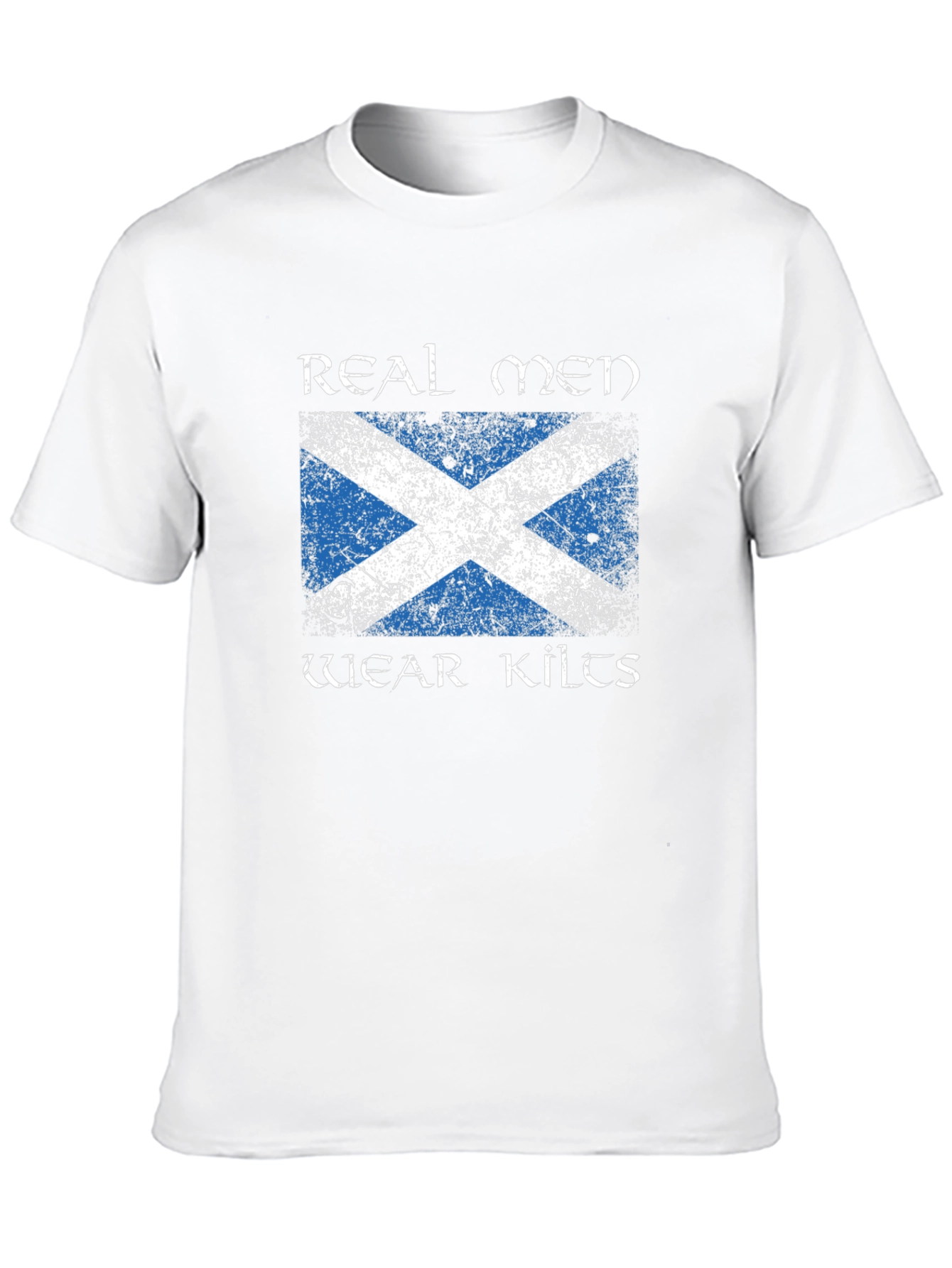 Real Men Wear Kilts Scotland Flag T-Shirt