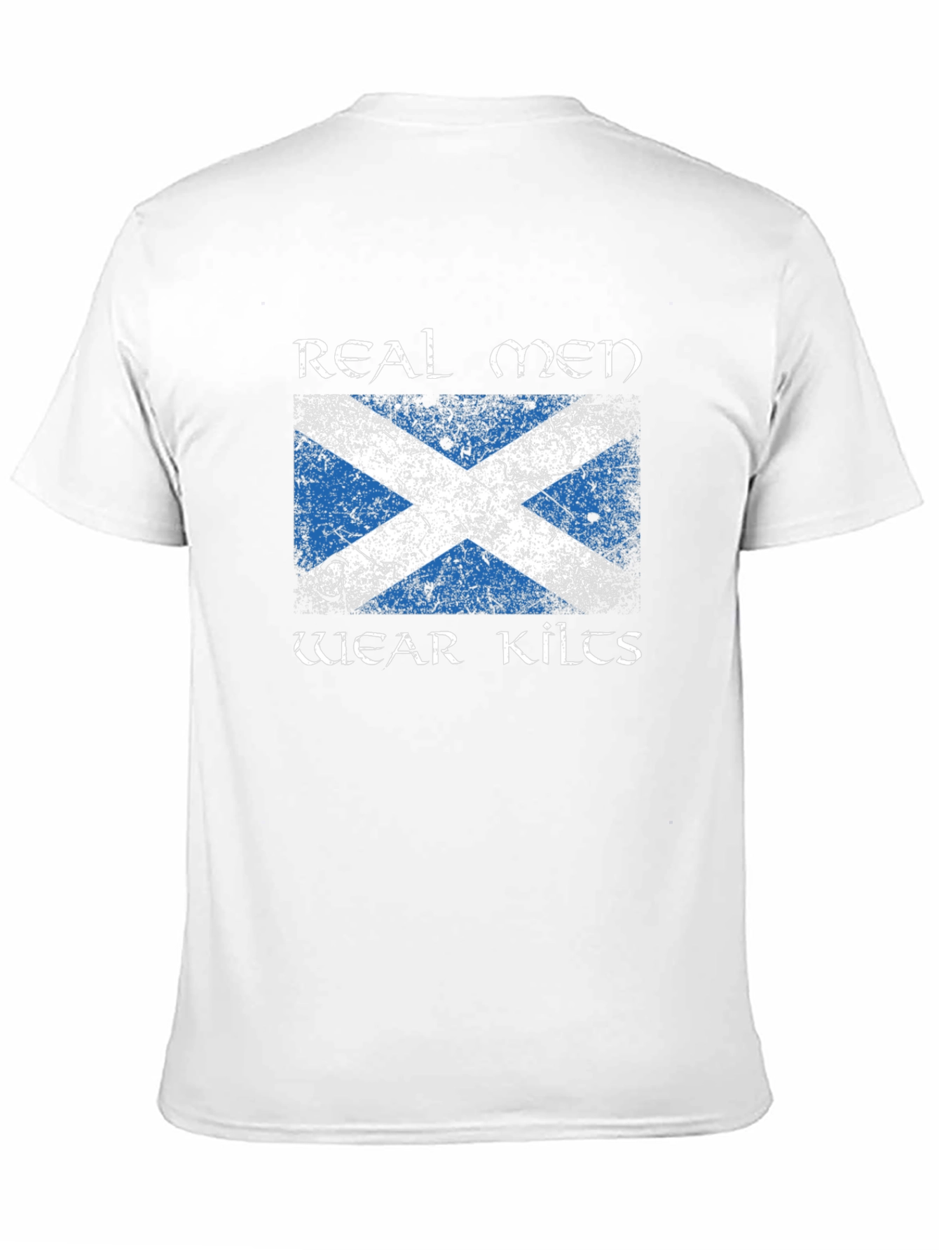 Real Men Wear Kilts Scotland Flag T-Shirt