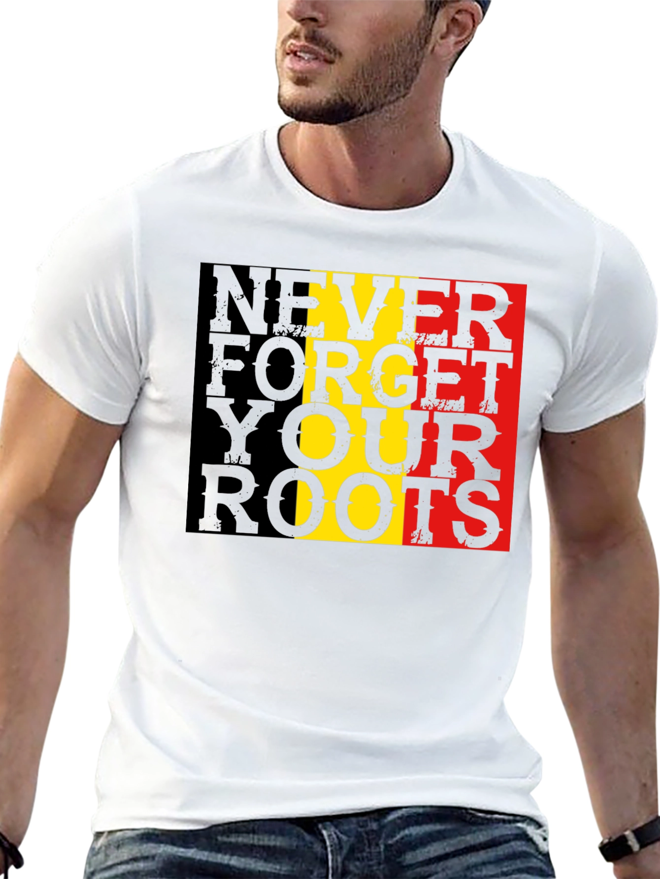 Never Forget Roots Graphic Tee - Black T-Shirt
