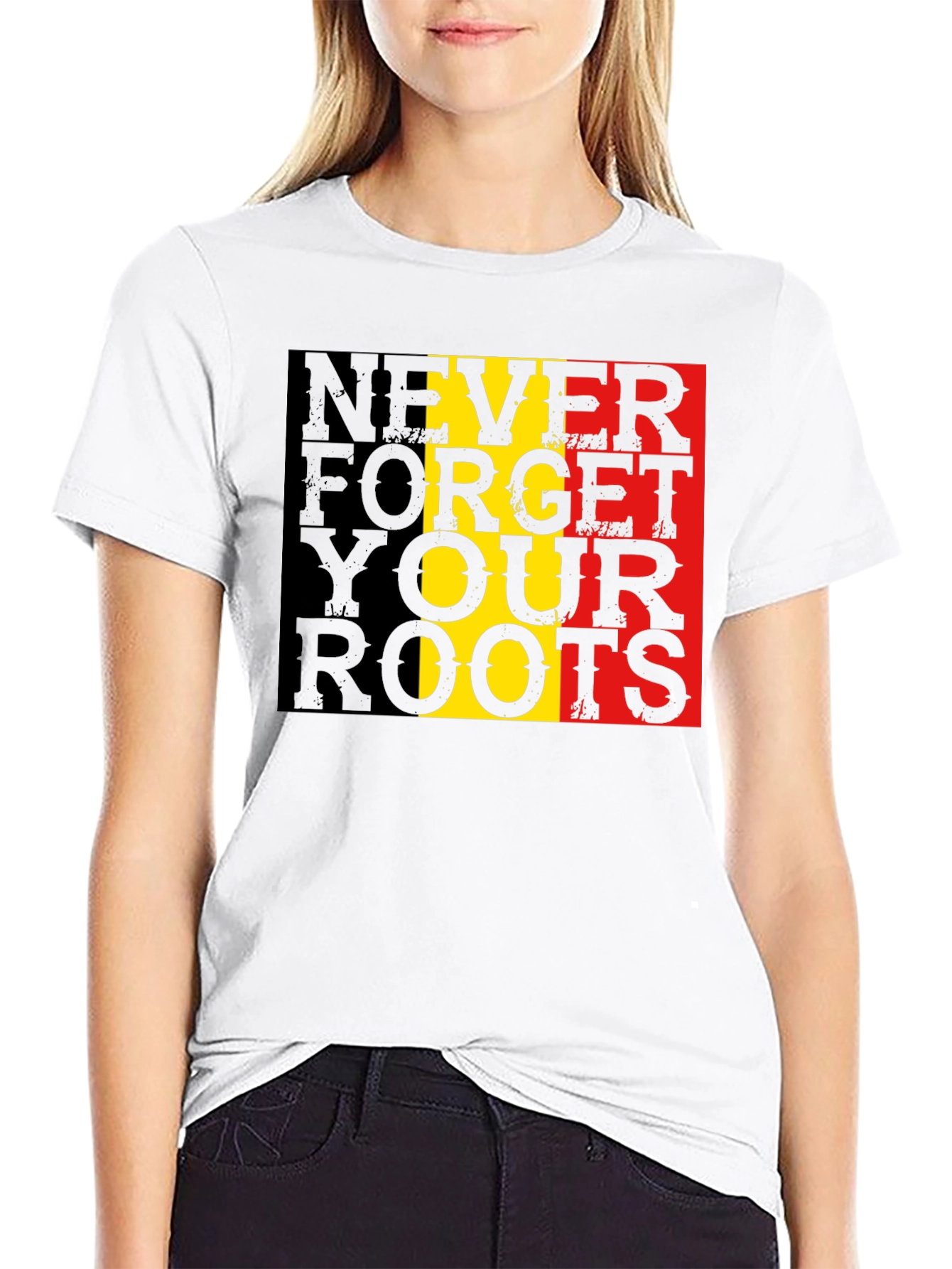 Never Forget Roots Graphic Tee - Black T-Shirt