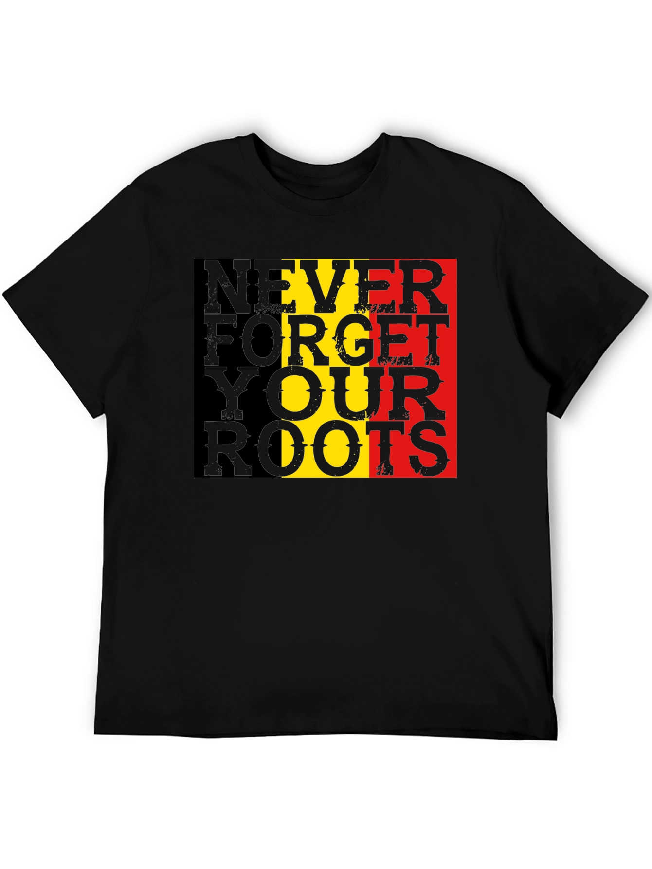 Never Forget Roots Graphic Tee - Black T-Shirt