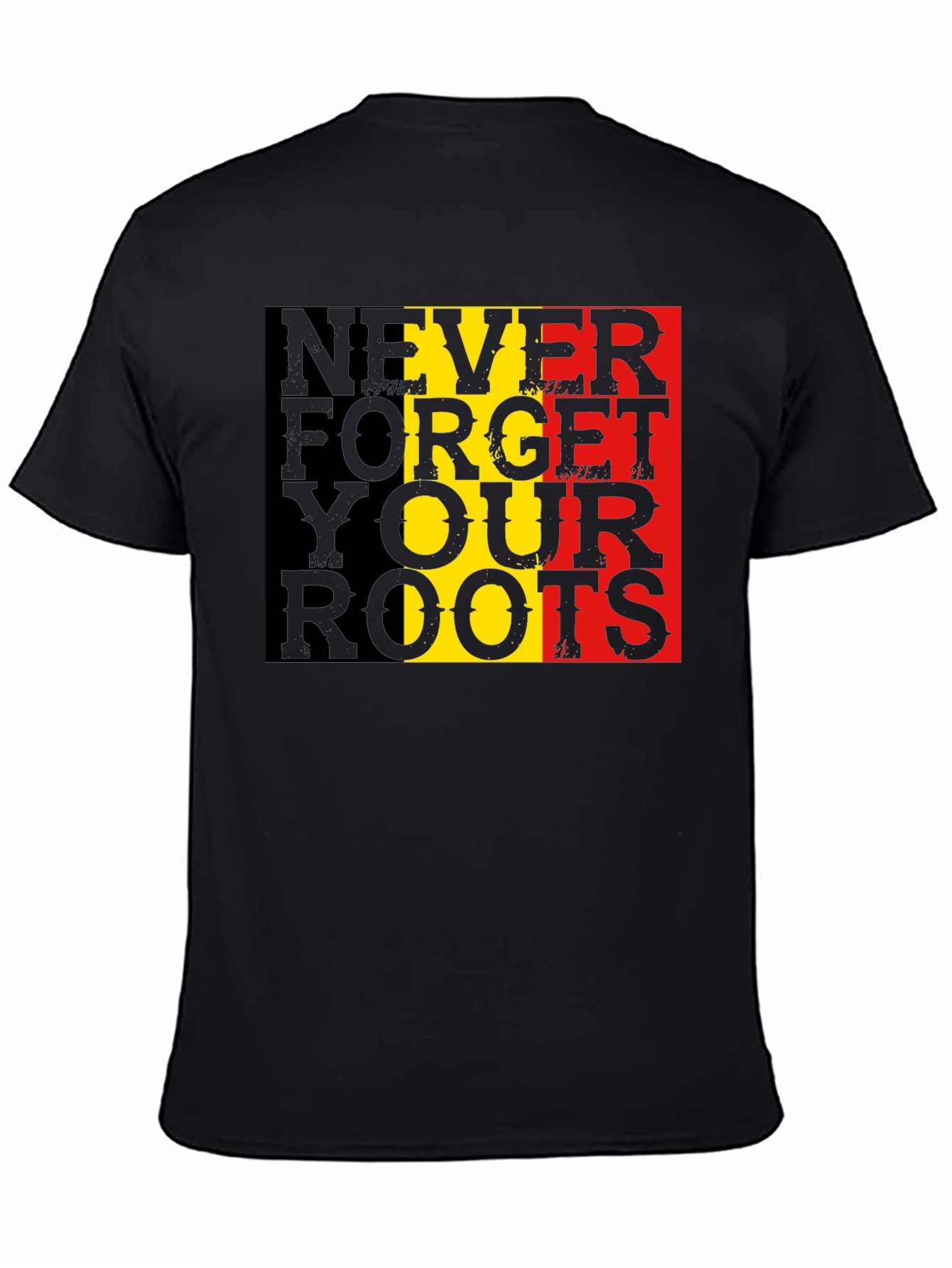Never Forget Roots Graphic Tee - Black T-Shirt