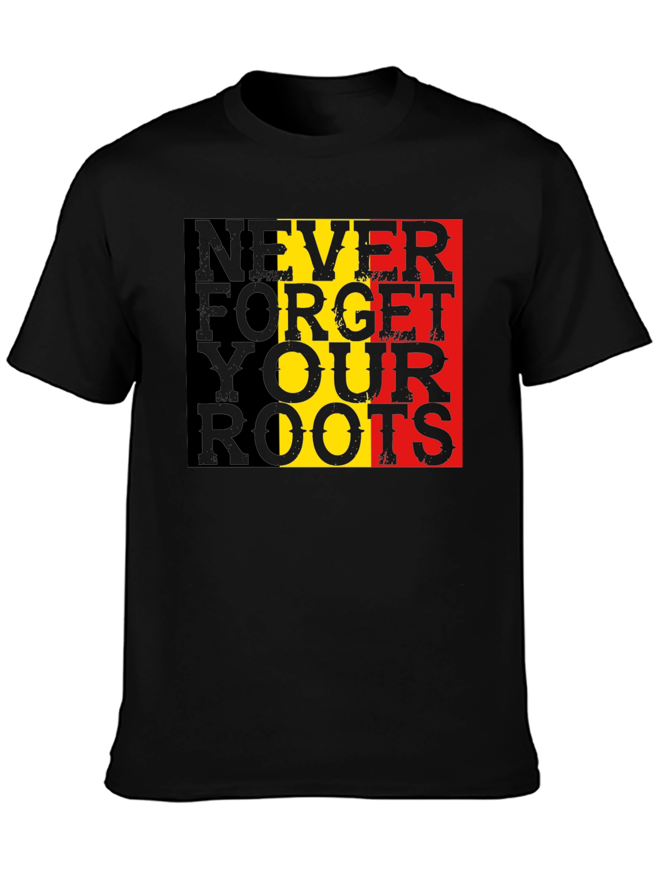 Never Forget Roots Graphic Tee - Black T-Shirt