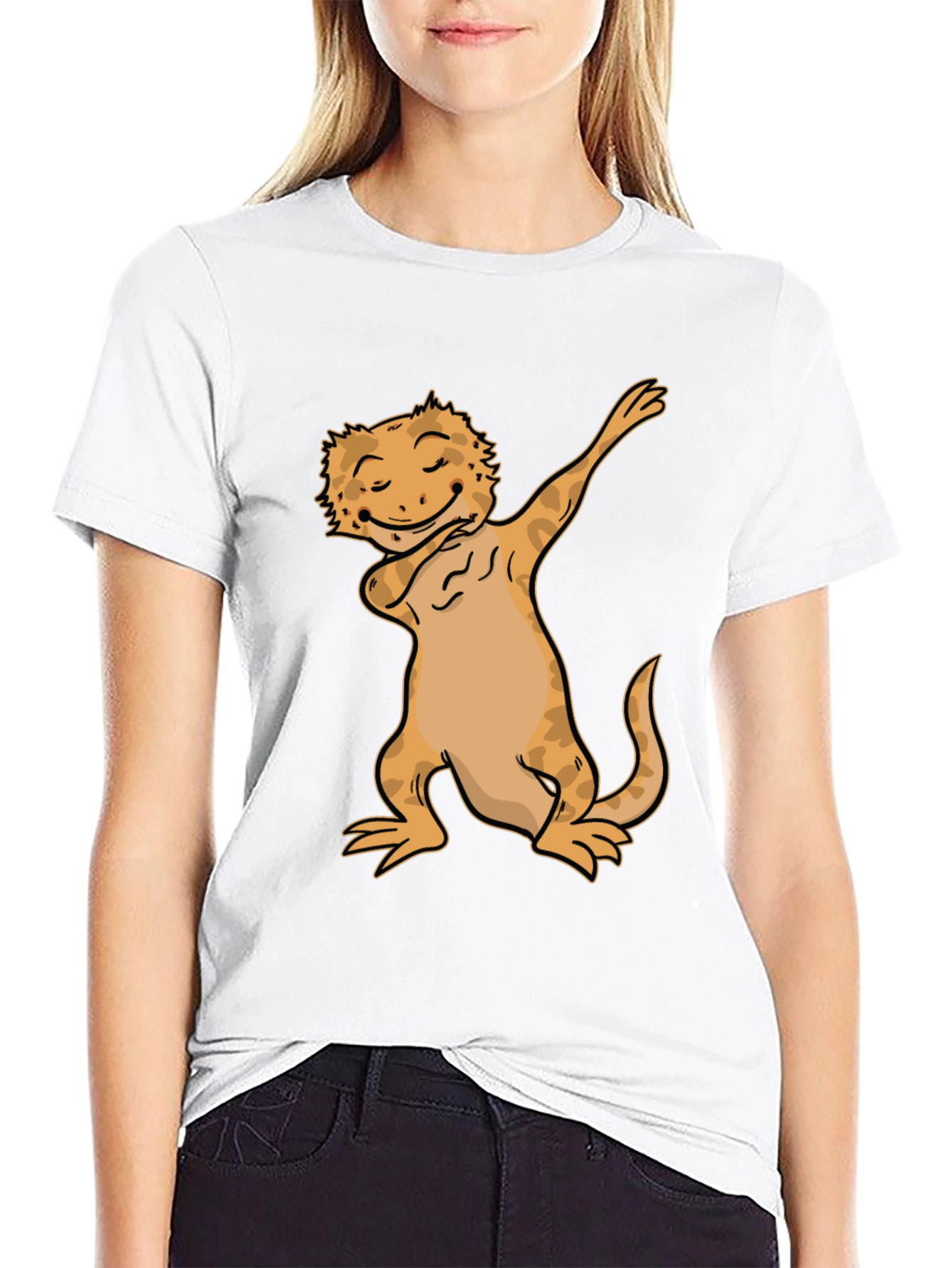 Dabbing Bearded Dragon Black T-Shirt