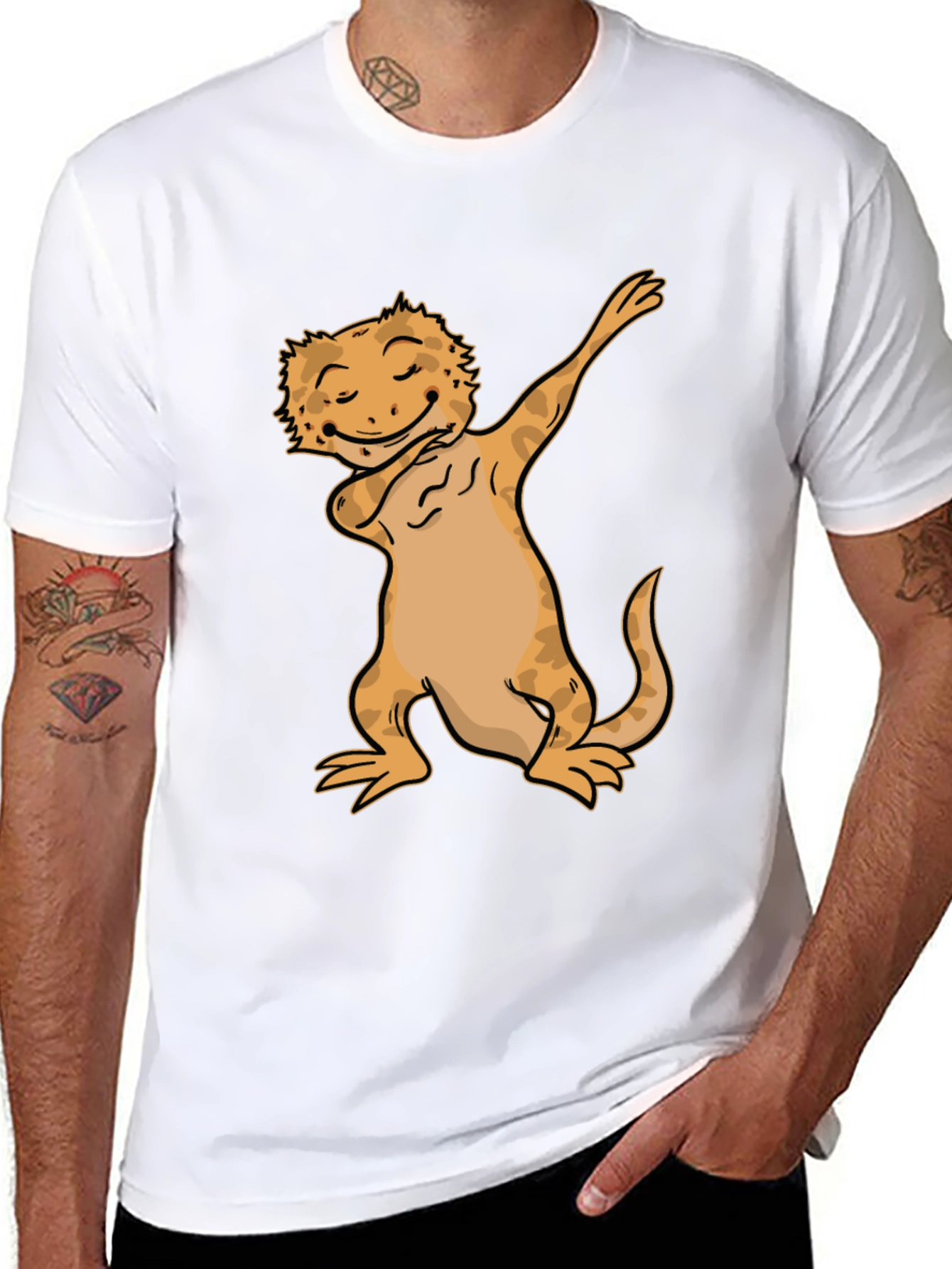 Dabbing Bearded Dragon Black T-Shirt