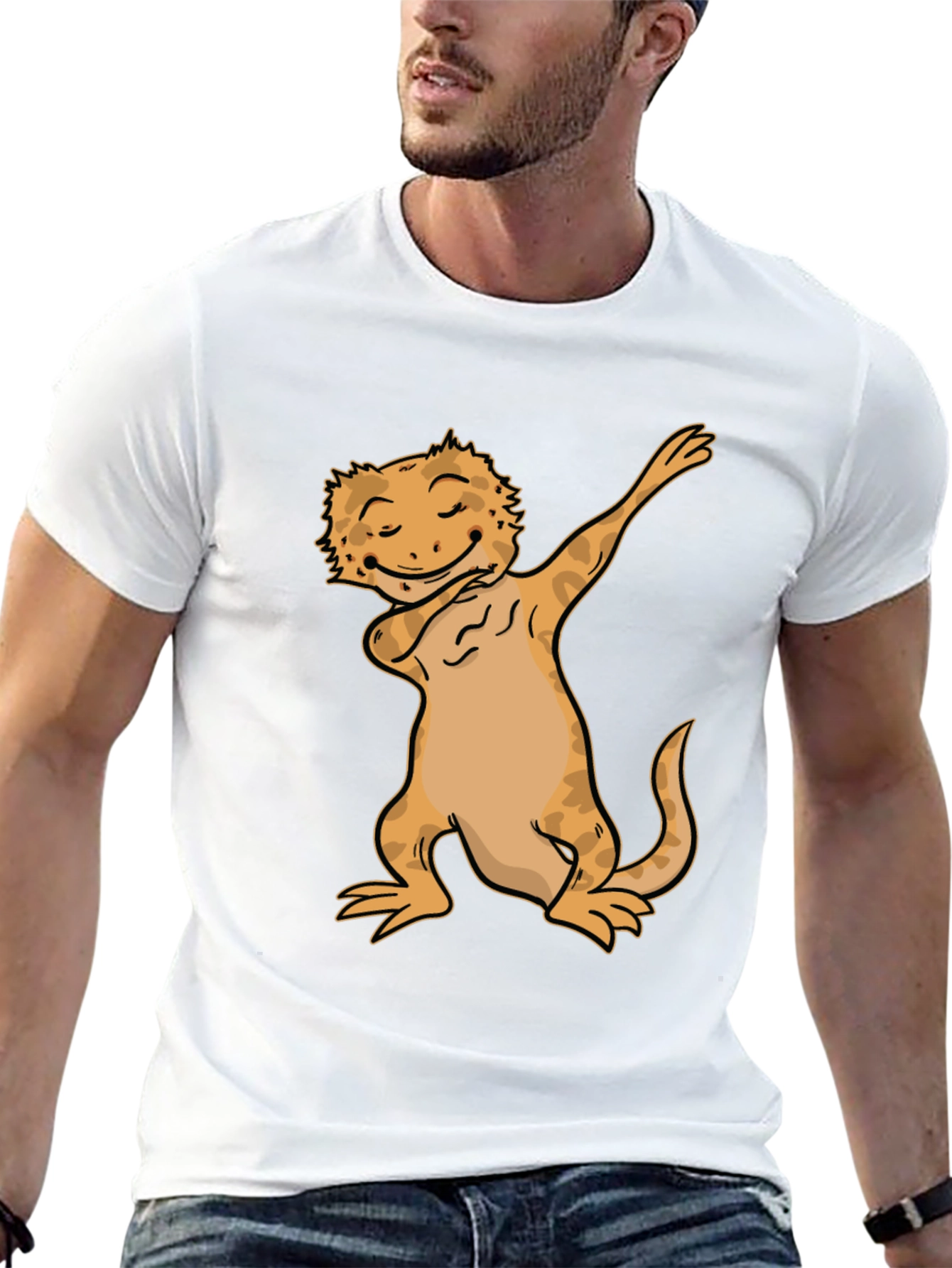 Dabbing Bearded Dragon Black T-Shirt