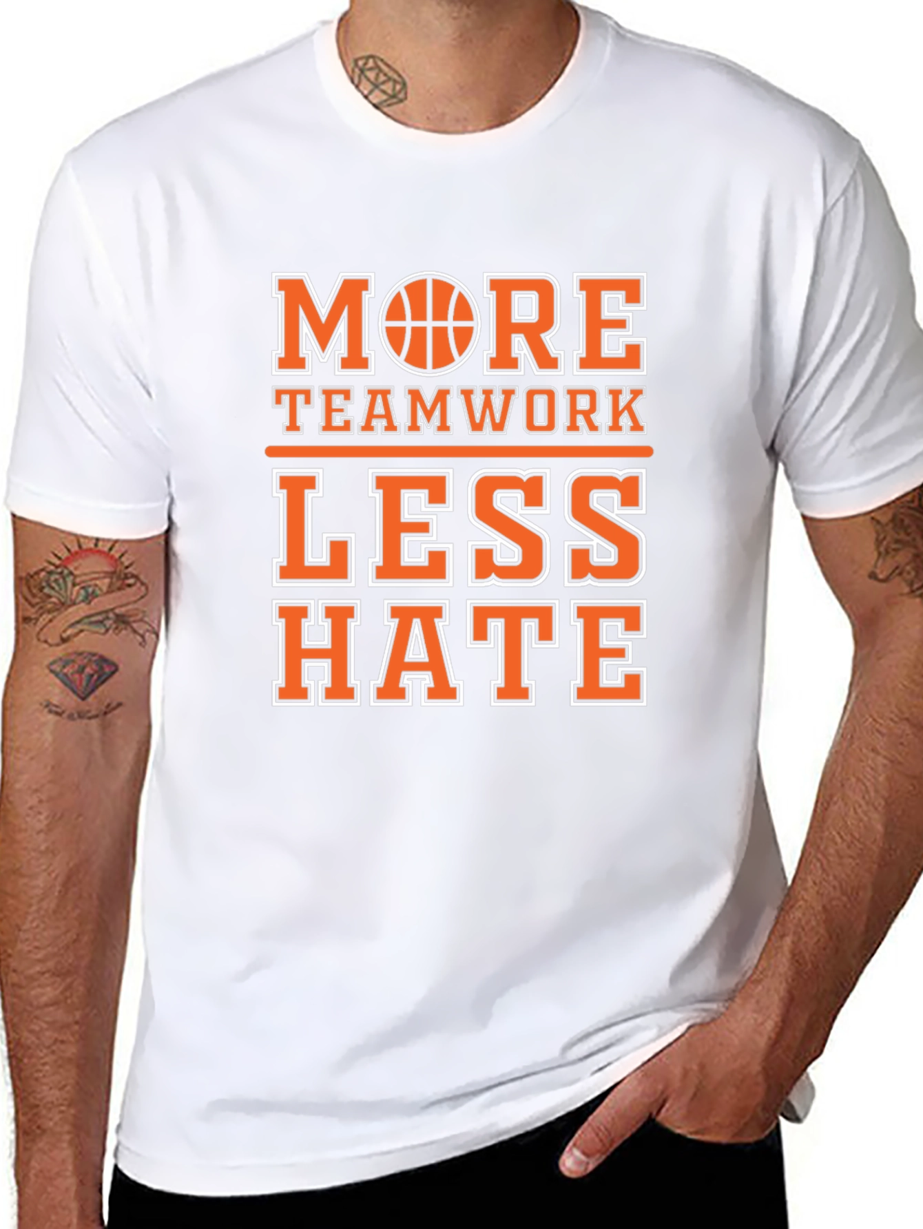 More Teamwork Less Hate Graphic Tee