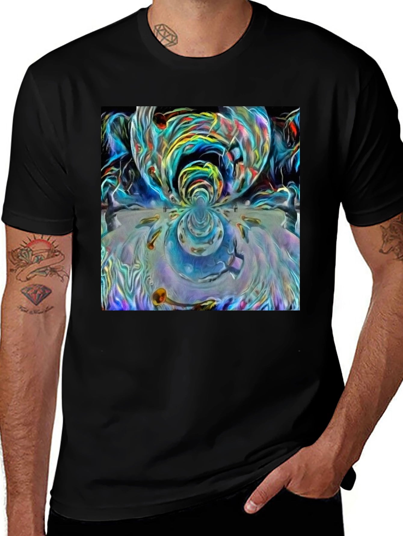 Surreal Art Graphic Tee - Modern Abstract Design
