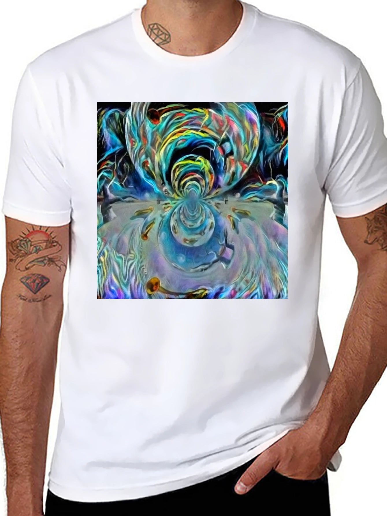 Surreal Art Graphic Tee - Modern Abstract Design