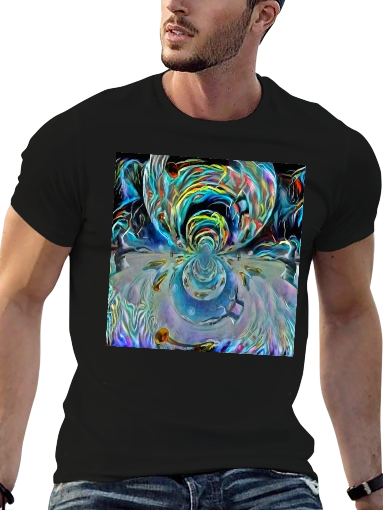 Surreal Art Graphic Tee - Modern Abstract Design