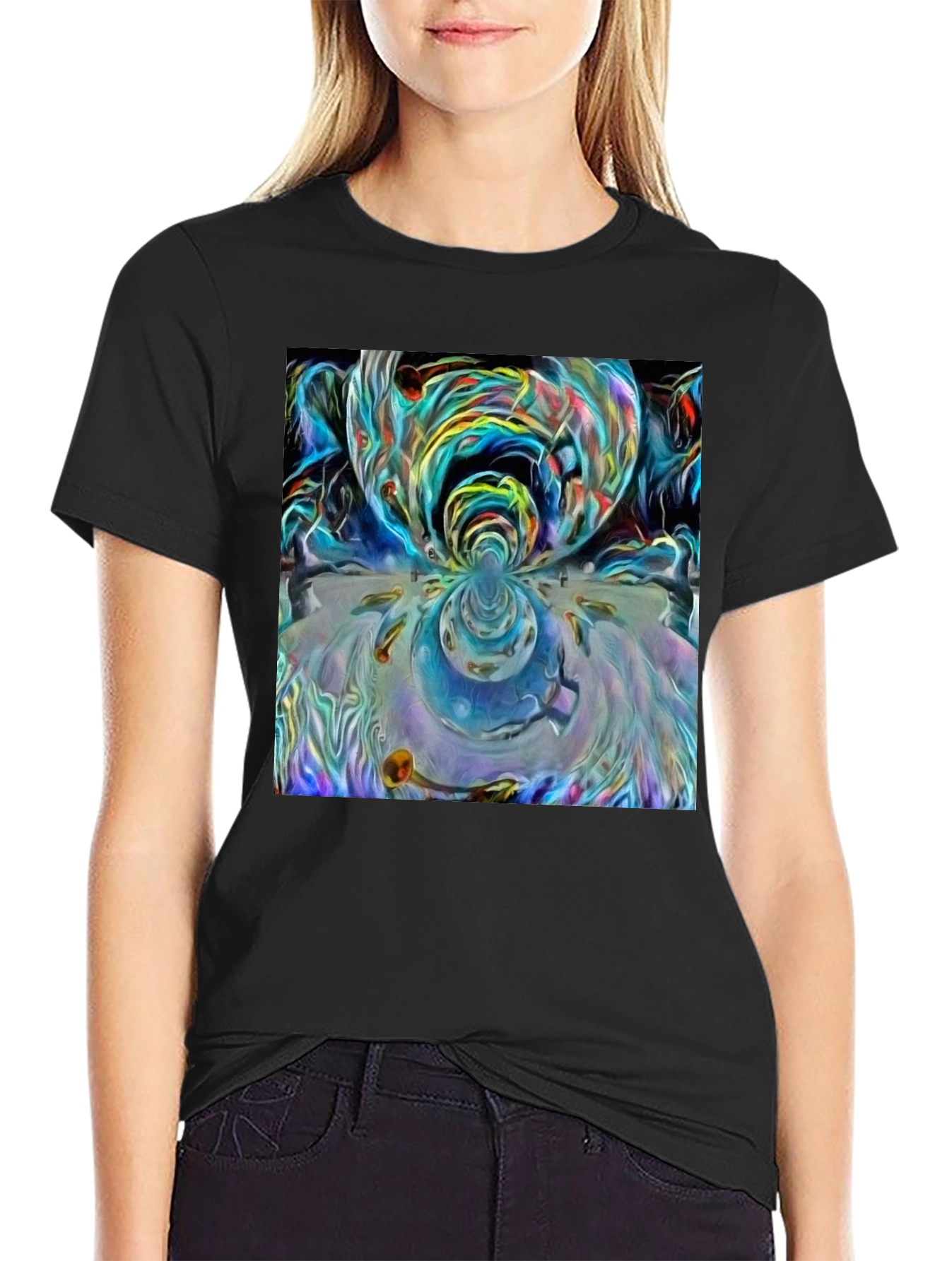Surreal Art Graphic Tee - Modern Abstract Design