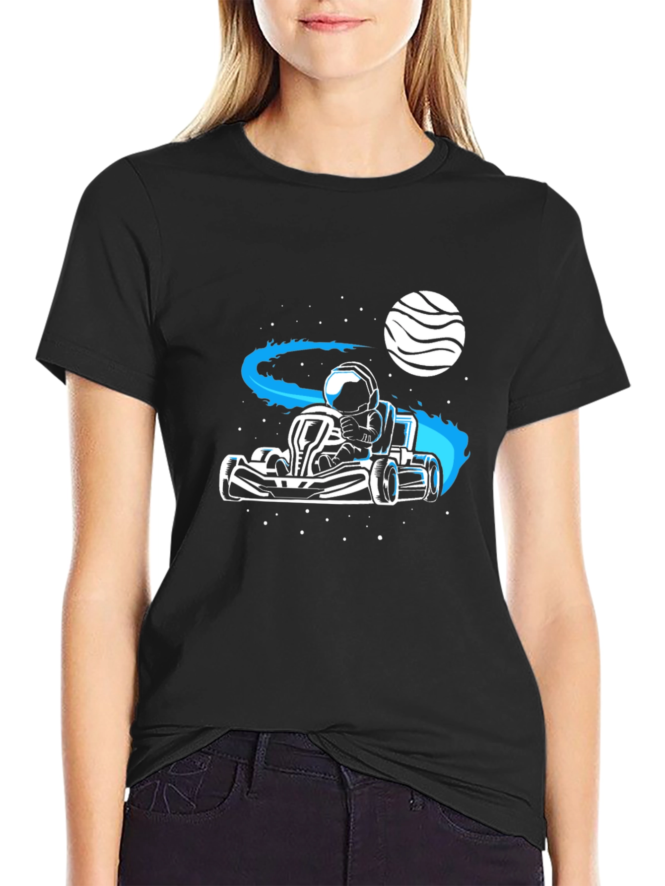 Astronaut Kart Racer T-Shirt - Space Adventure Tee