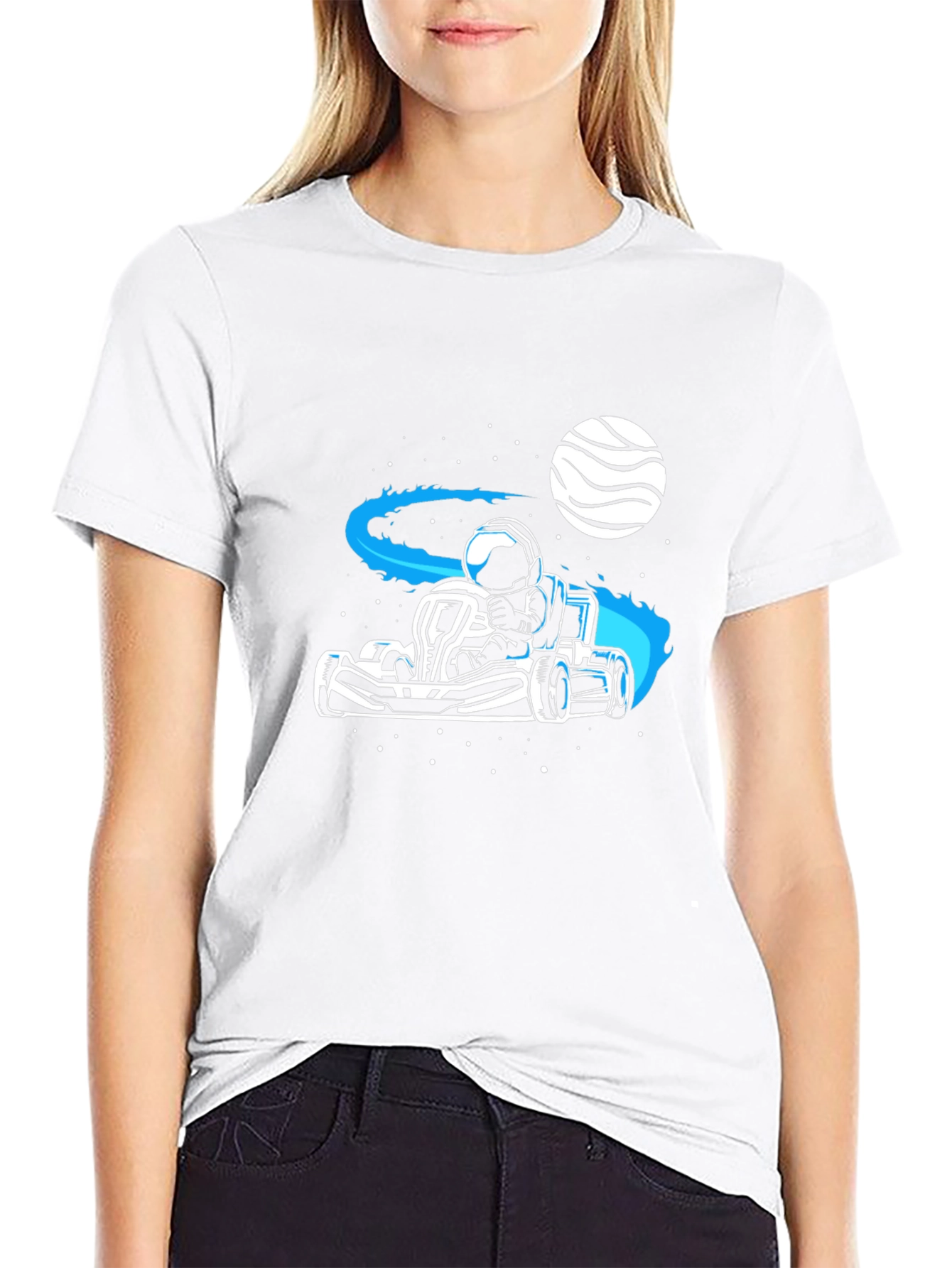 Astronaut Kart Racer T-Shirt - Space Adventure Tee