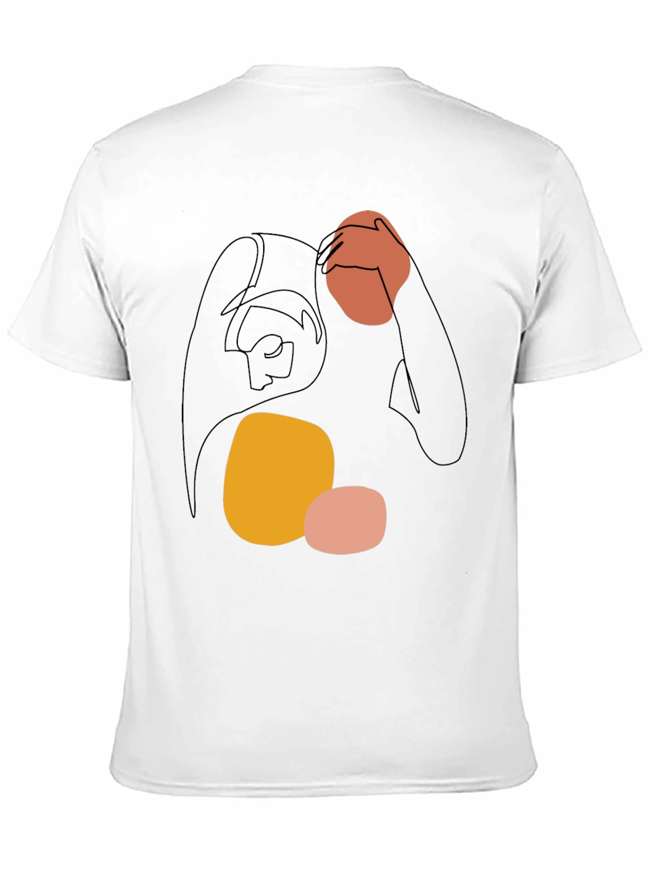 Abstract Line Art Graphic Tee - Modern Casual Shirt