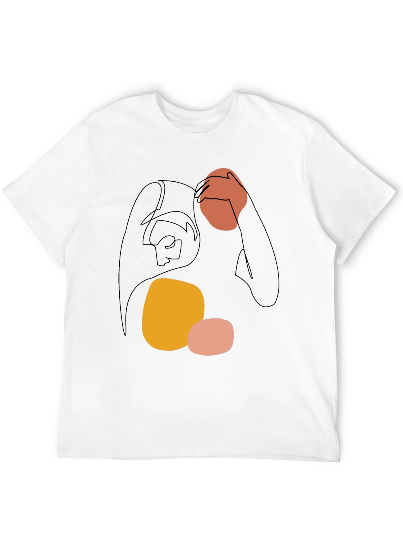 Abstract Line Art Graphic Tee - Modern Casual Shirt