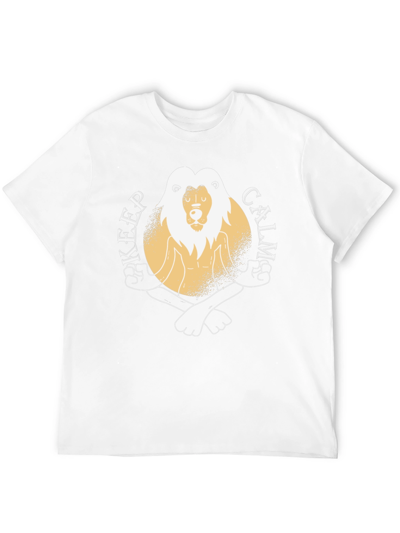 Keep Calm Lion Graphic Tee - Mens Black T-Shirt