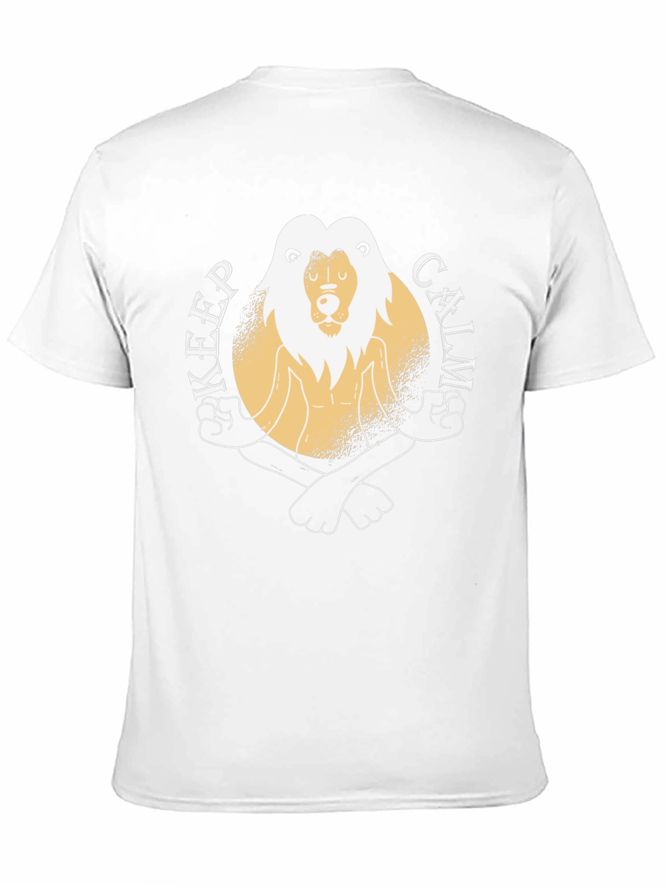 Keep Calm Lion Graphic Tee - Mens Black T-Shirt